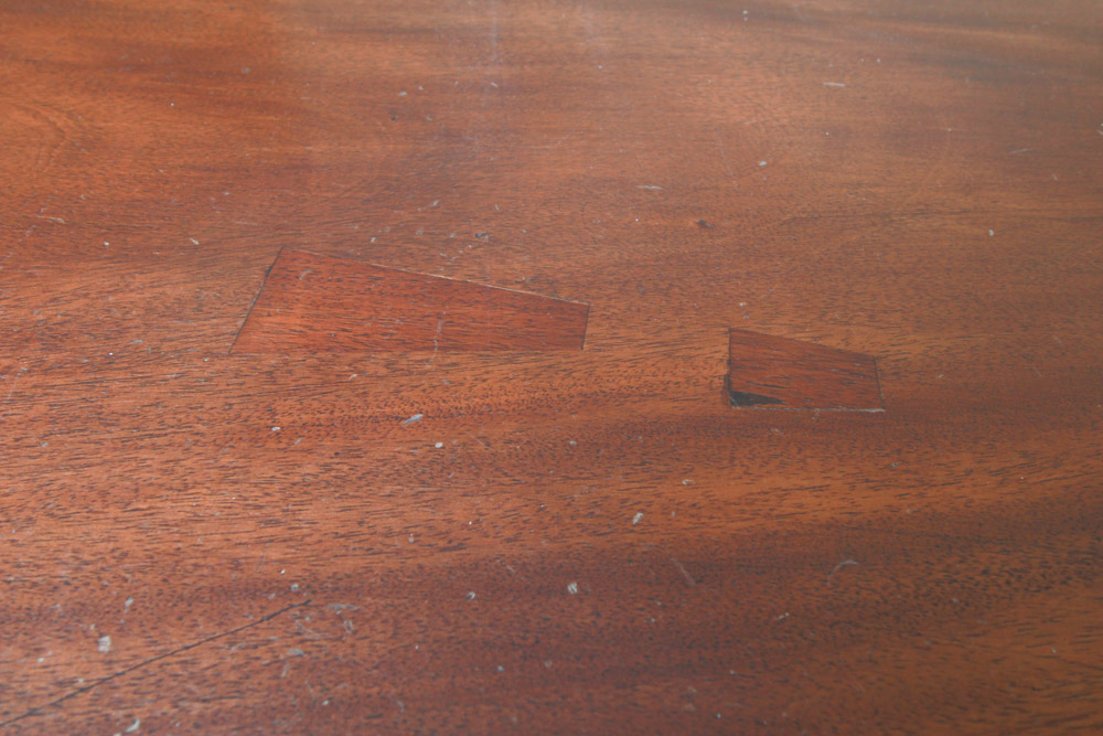 Antique Walnut Six-Drawer Chest with Inlay