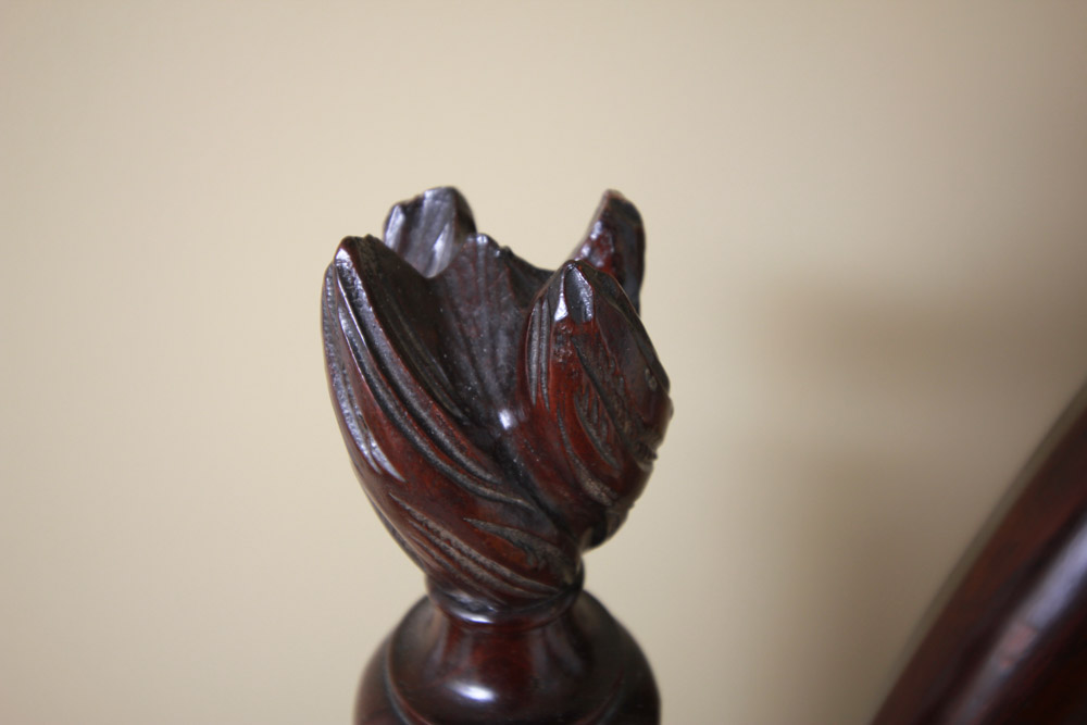 Vintage Chippendale Style Mahogany Cheval Mirror