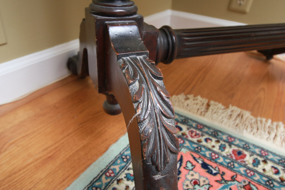 Vintage Chippendale Style Mahogany Cheval Mirror