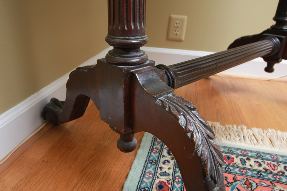 Vintage Chippendale Style Mahogany Cheval Mirror