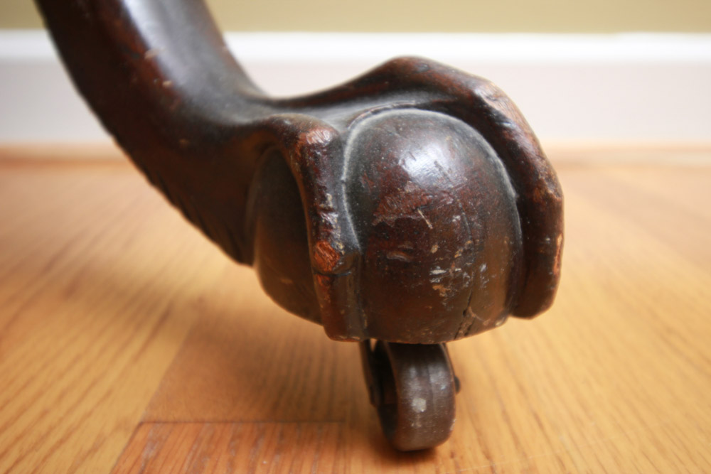 Vintage Chippendale Style Mahogany Cheval Mirror