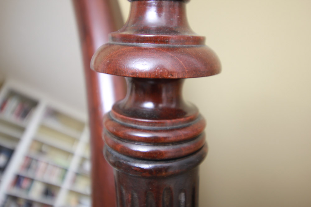 Vintage Chippendale Style Mahogany Cheval Mirror