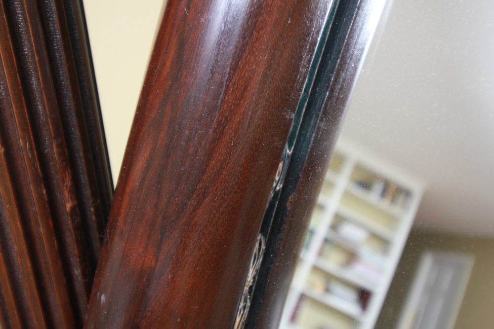 Vintage Chippendale Style Mahogany Cheval Mirror