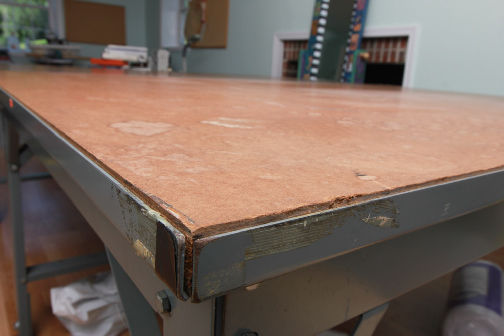 Vintage Industrial Work Table by Phillocraft