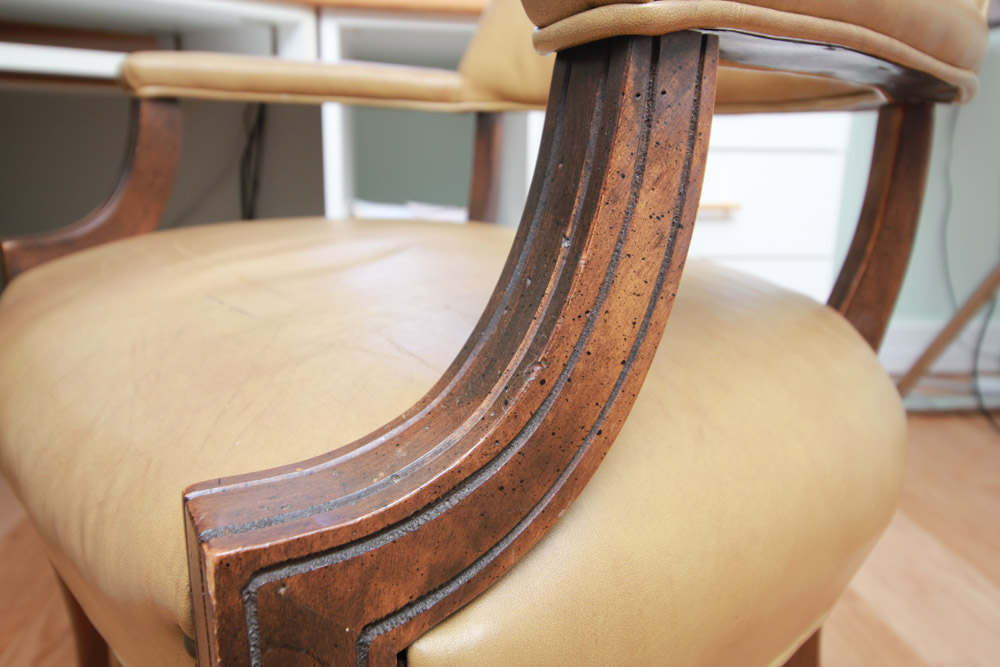 Vintage Office Armchair in the Provincial Louis XV Taste