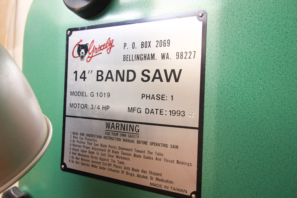 Grizzly Woodcutting 14" Band Saw