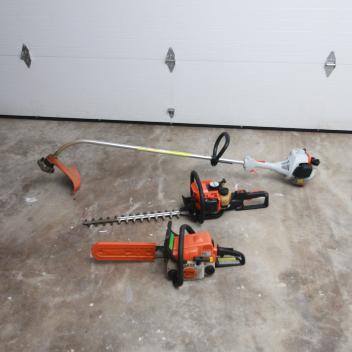Stihl Weedeater, Chain Saw, and Bush Trimmer