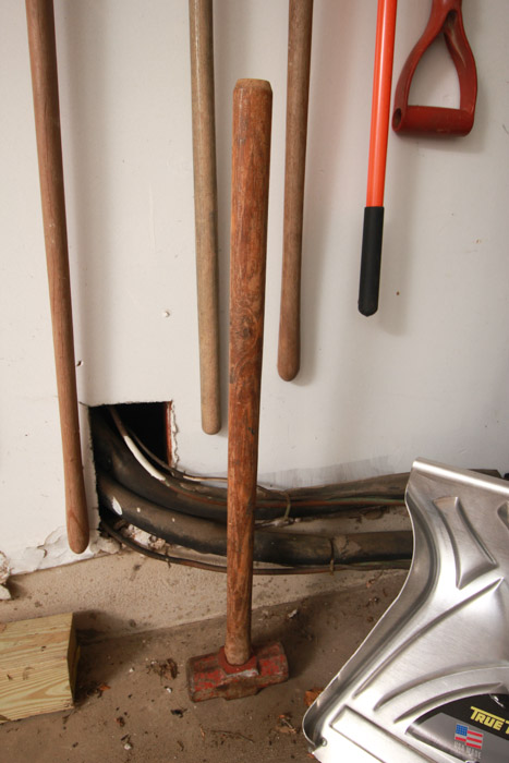 Yardwork Tools Including Shovels and Rakes