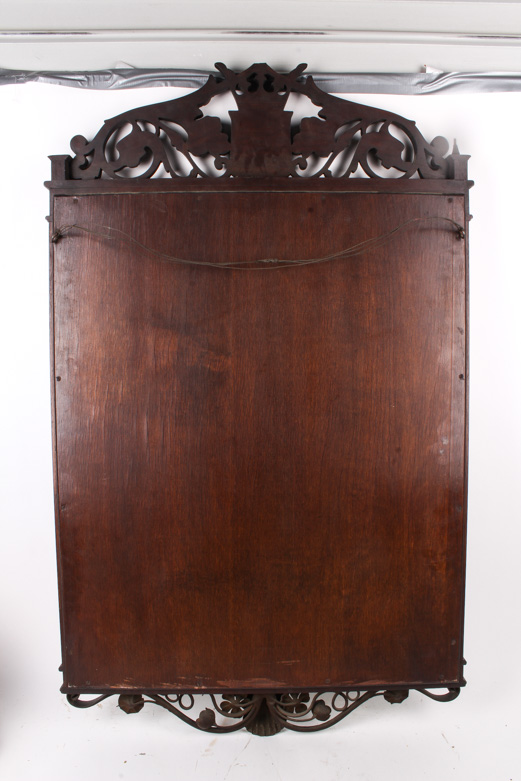 Vintage George III Style Mahogany Rectangular Mirror