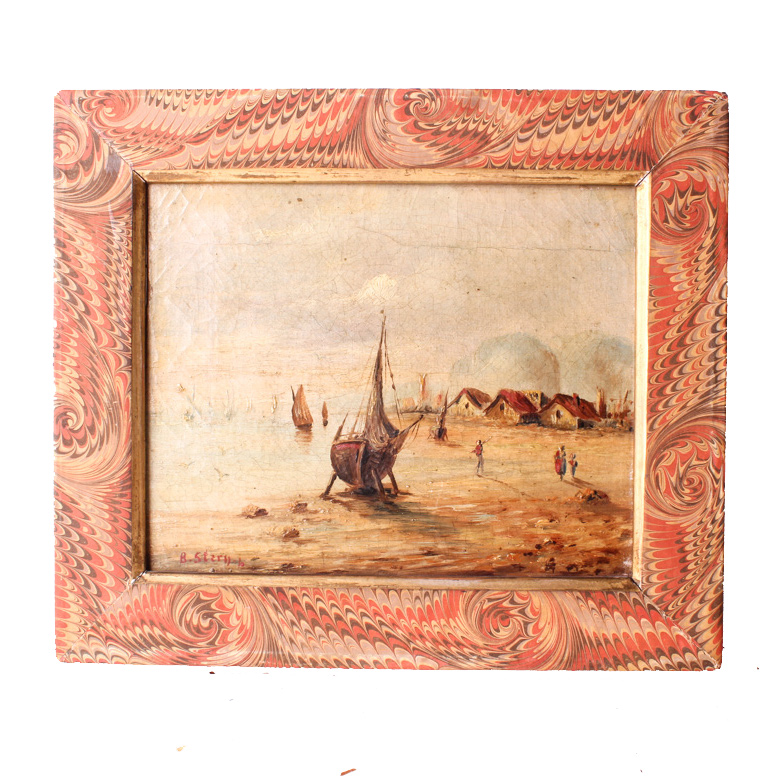 Vintage B. Stern Oil Painting on Canvas