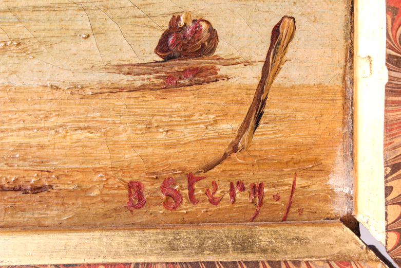 B. Stern Antique Maritime Oil Painting on Canvas