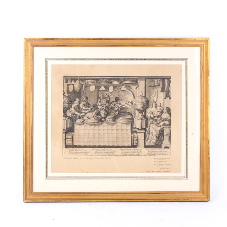 Offset Lithograph After Original Etching "The Pastry Baker" by Abraham Bosse