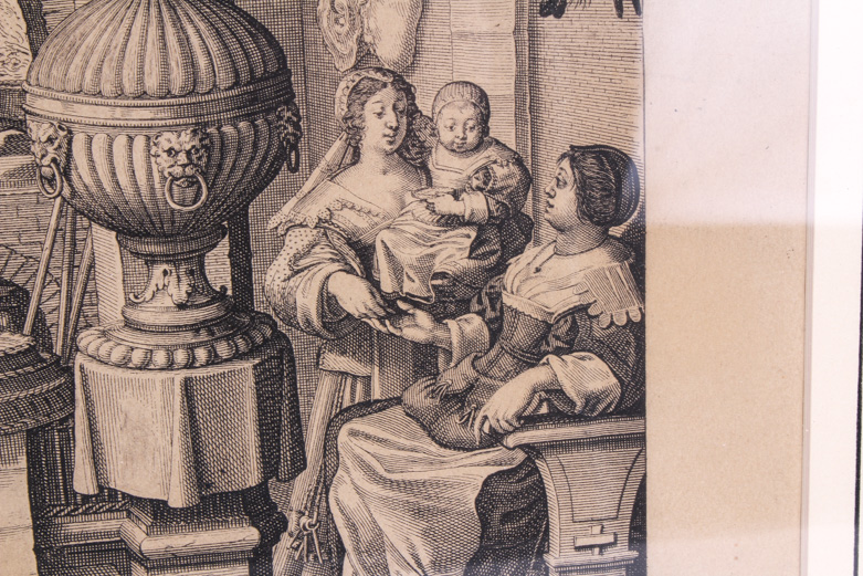 Offset Lithograph After Original Etching "The Pastry Baker" by Abraham Bosse