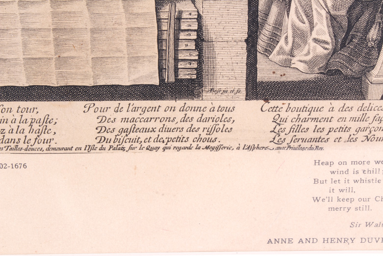Offset Lithograph After Original Etching "The Pastry Baker" by Abraham Bosse