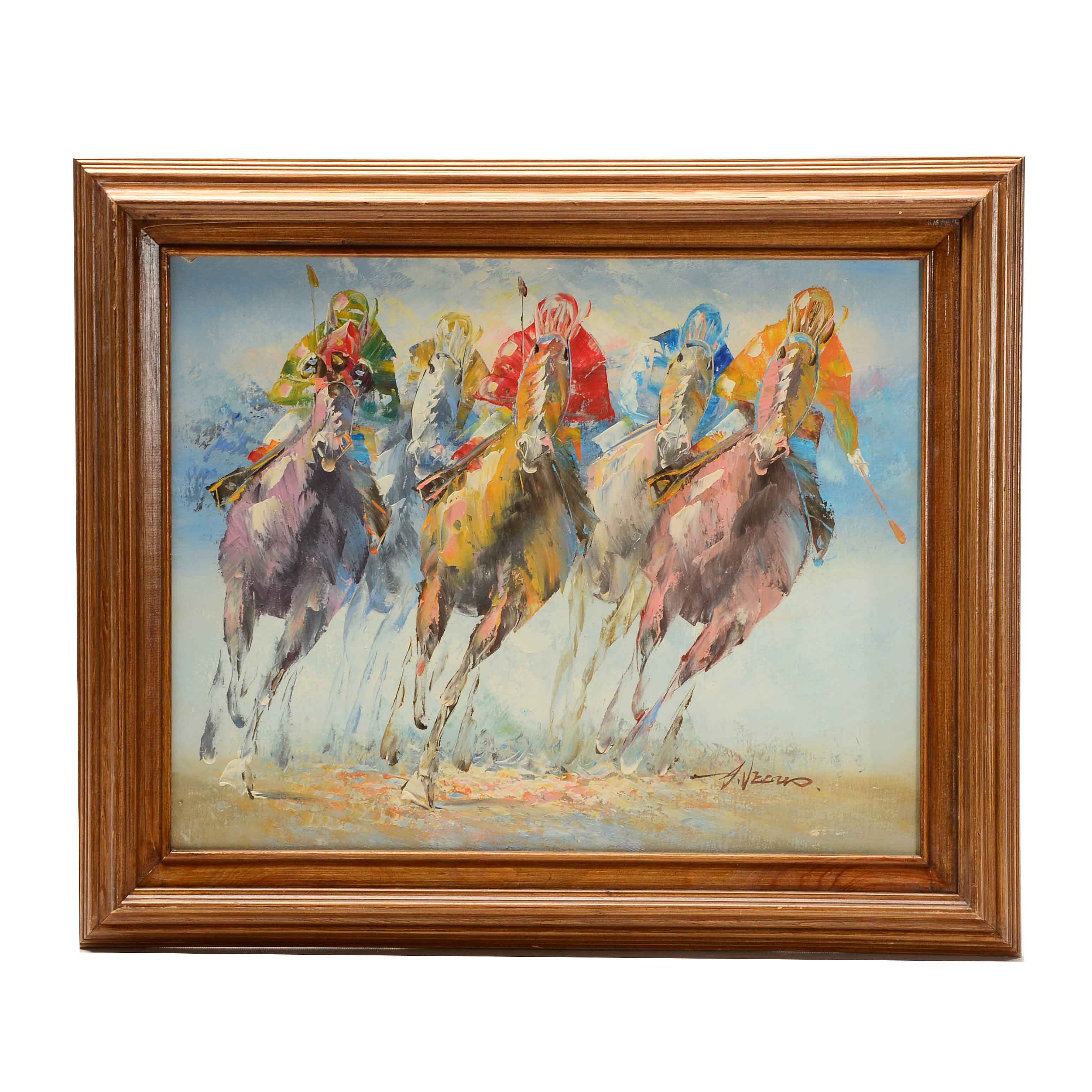 Anthony Veccio Original Oil Painting on Canvas