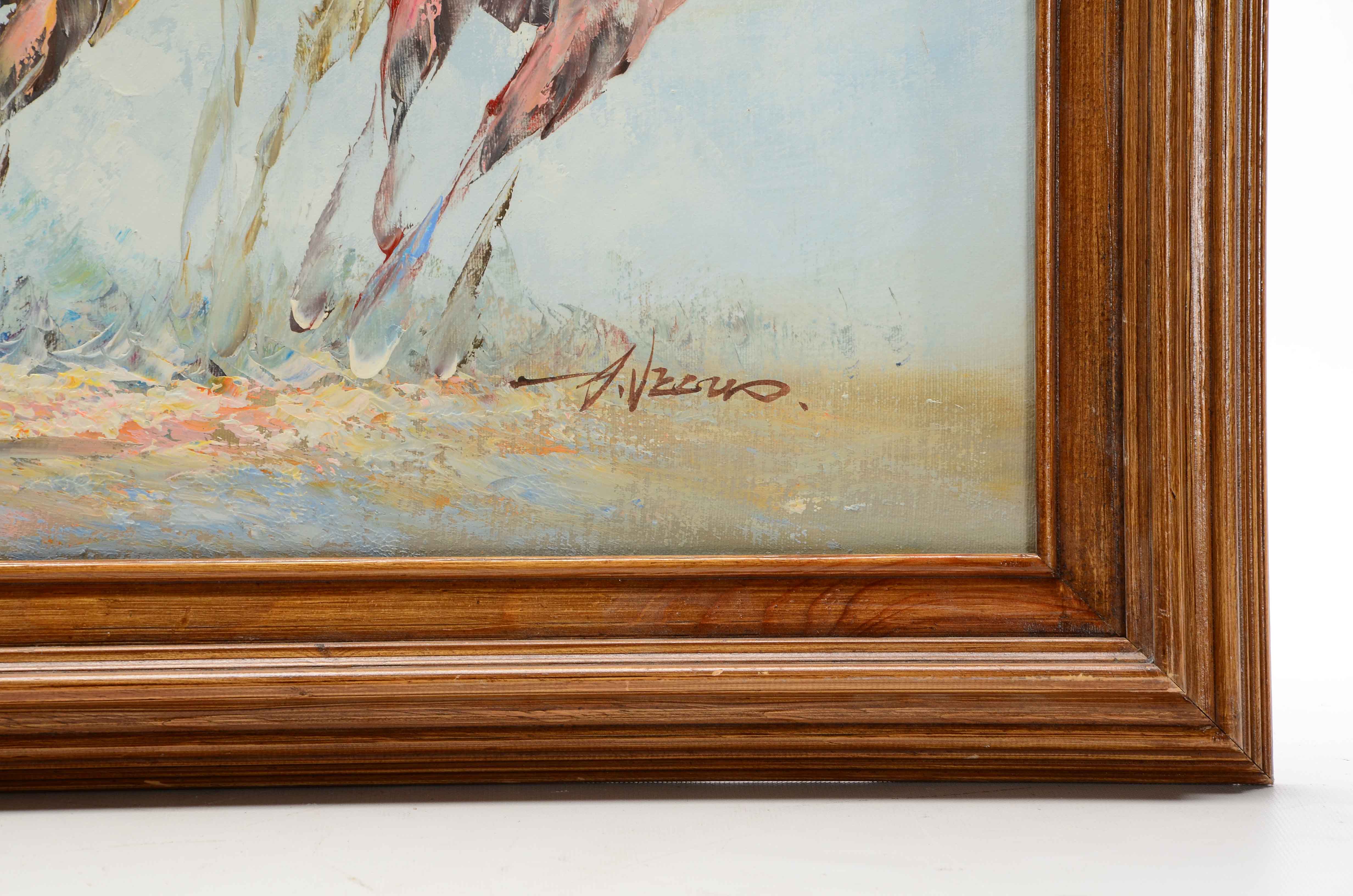 Anthony Veccio Original Oil Painting on Canvas