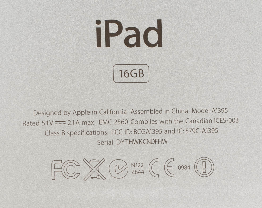 Second Generation iPad Tablet