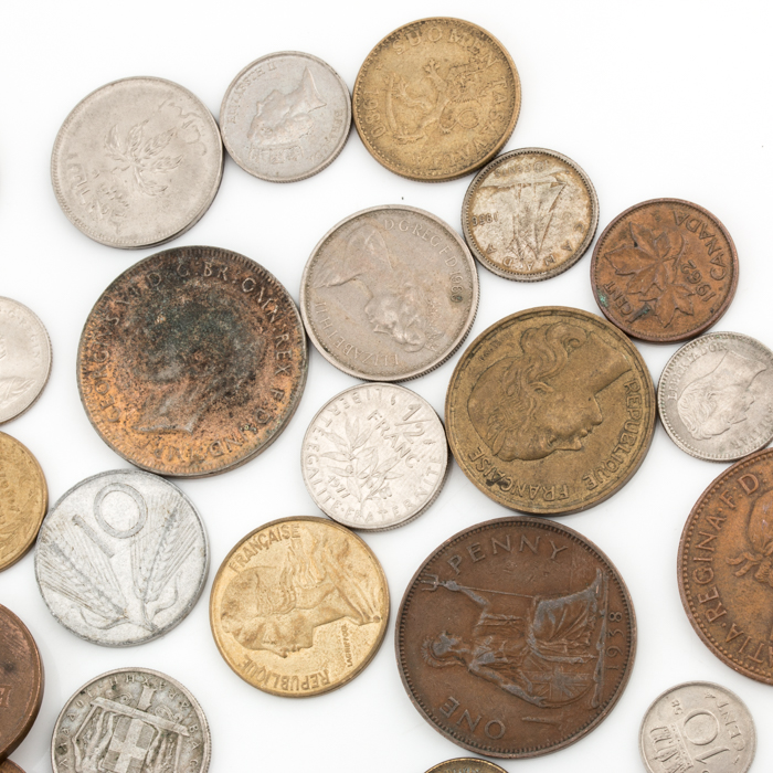 Group of 223 Foreign Coins