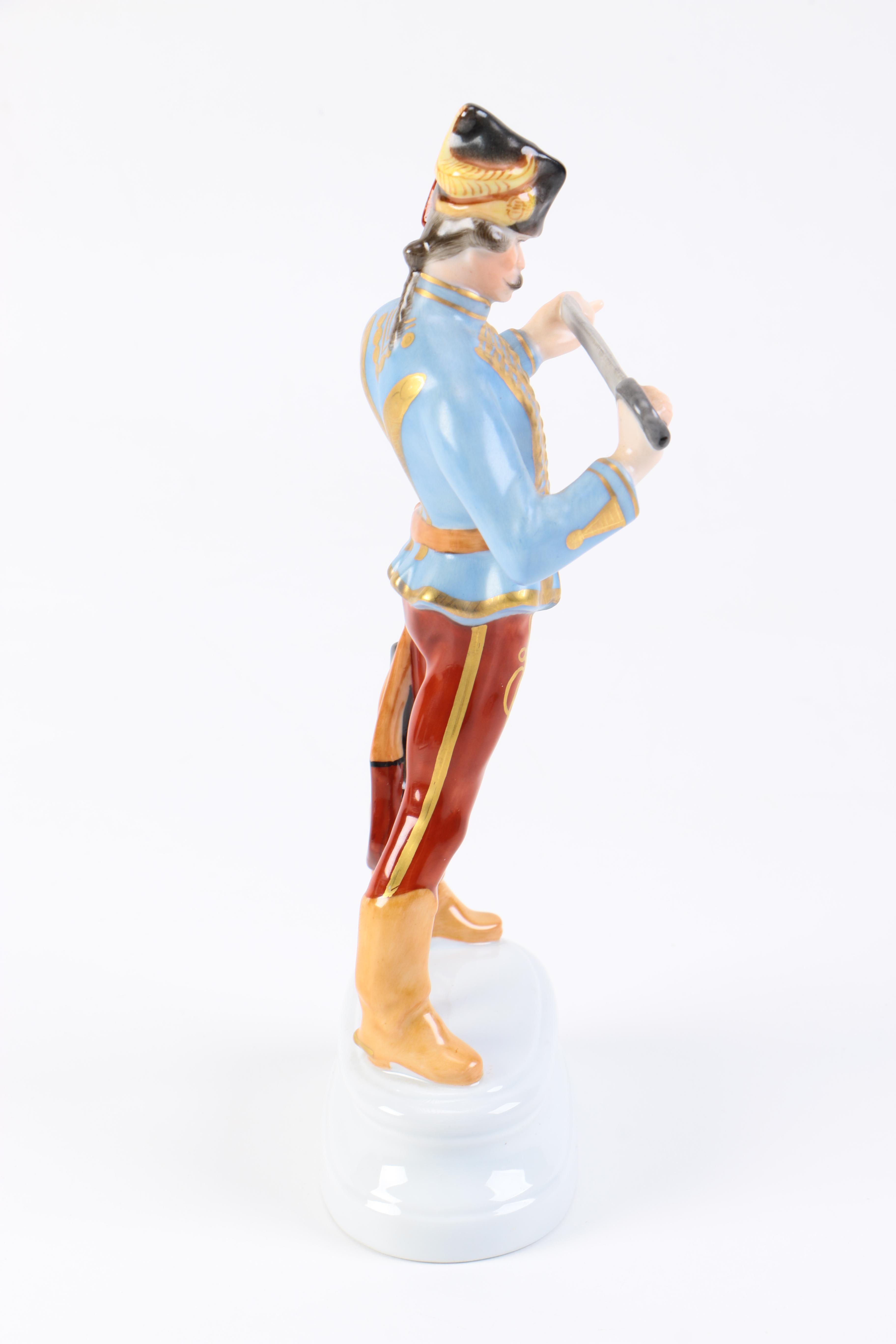 Herend Hungary "Haidik Hussar" Porcelain Figurine