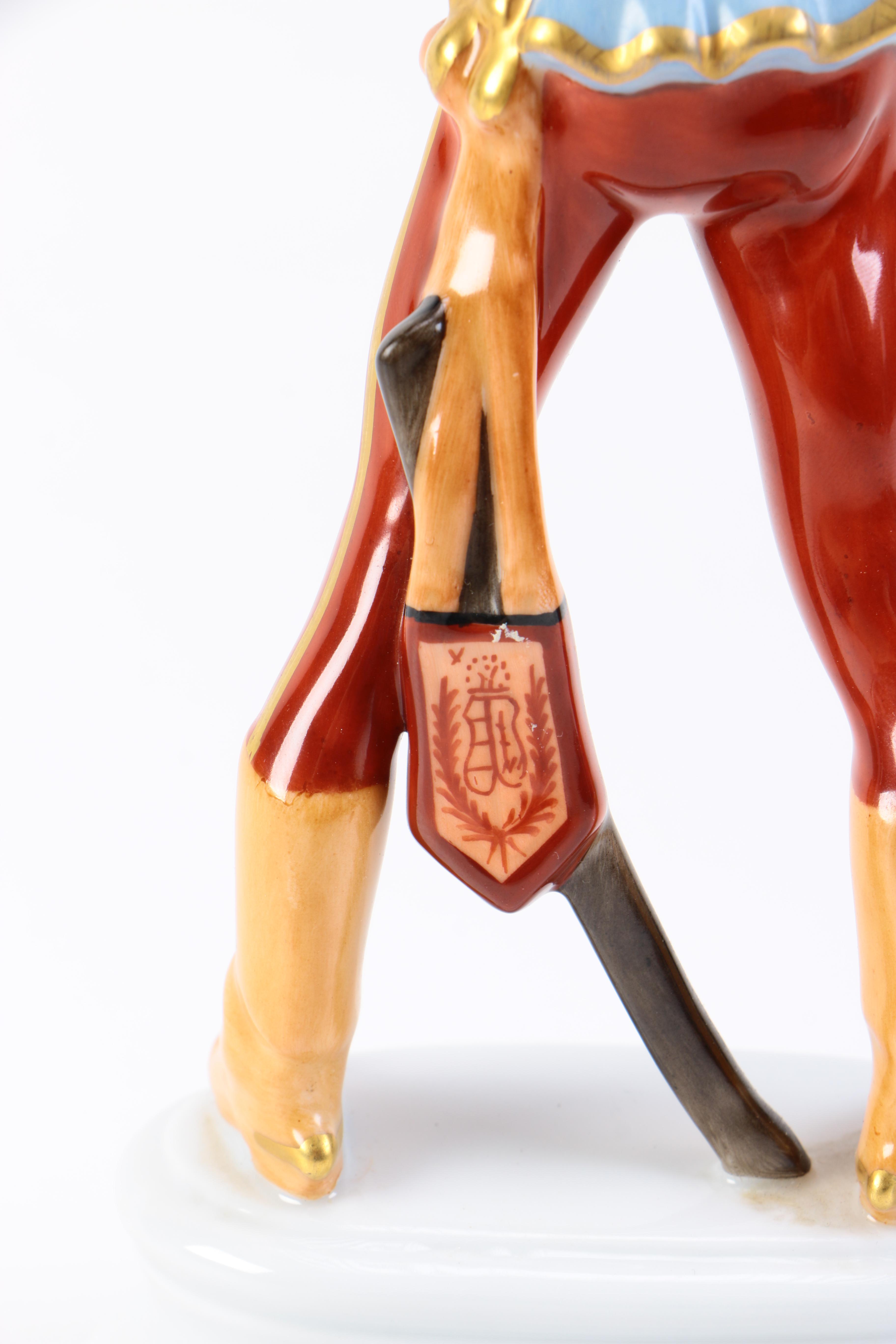 Herend Hungary "Haidik Hussar" Porcelain Figurine