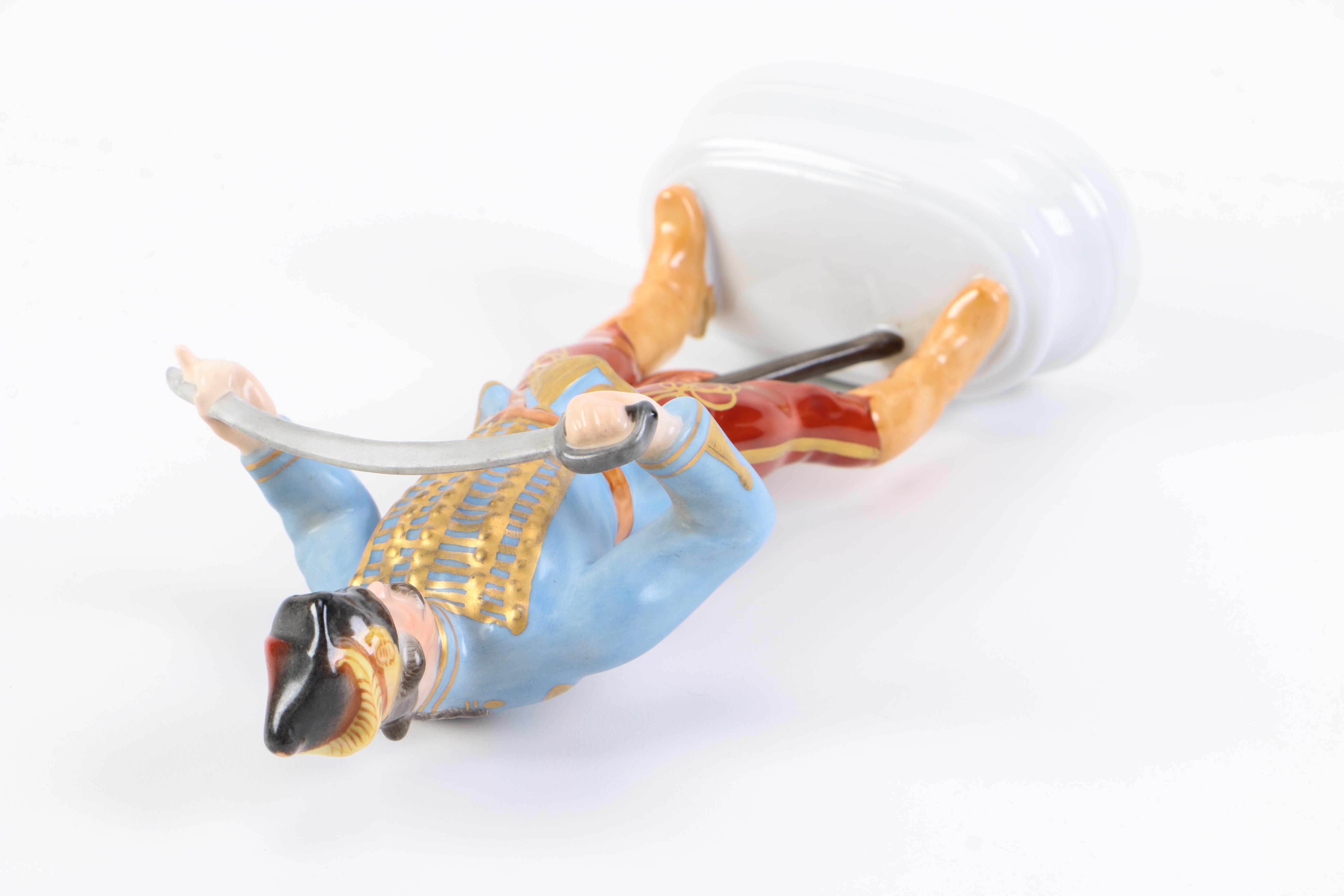 Herend Hungary "Haidik Hussar" Porcelain Figurine