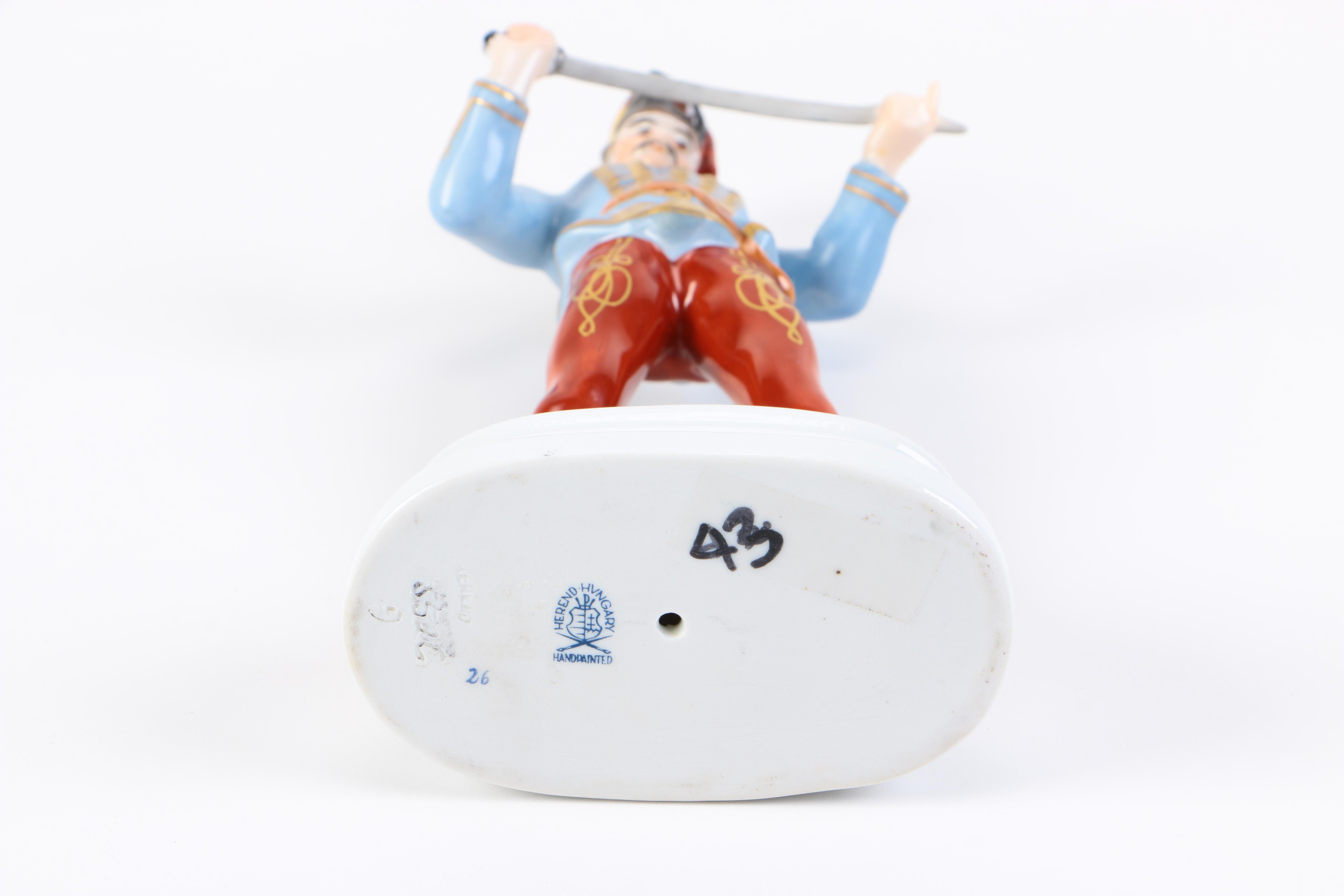 Herend Hungary "Haidik Hussar" Porcelain Figurine