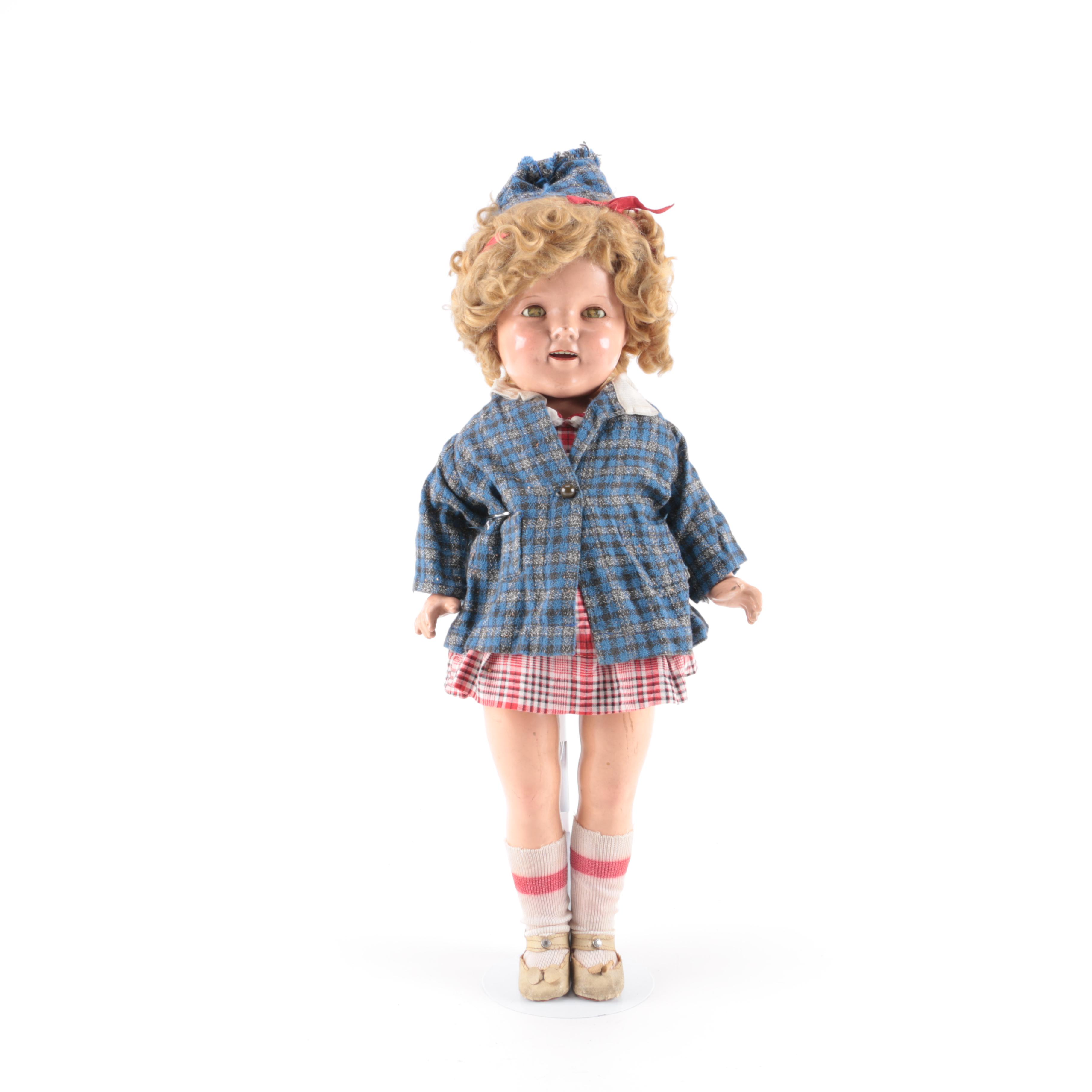 1930s Shirley Temple Composition Doll by Ideal