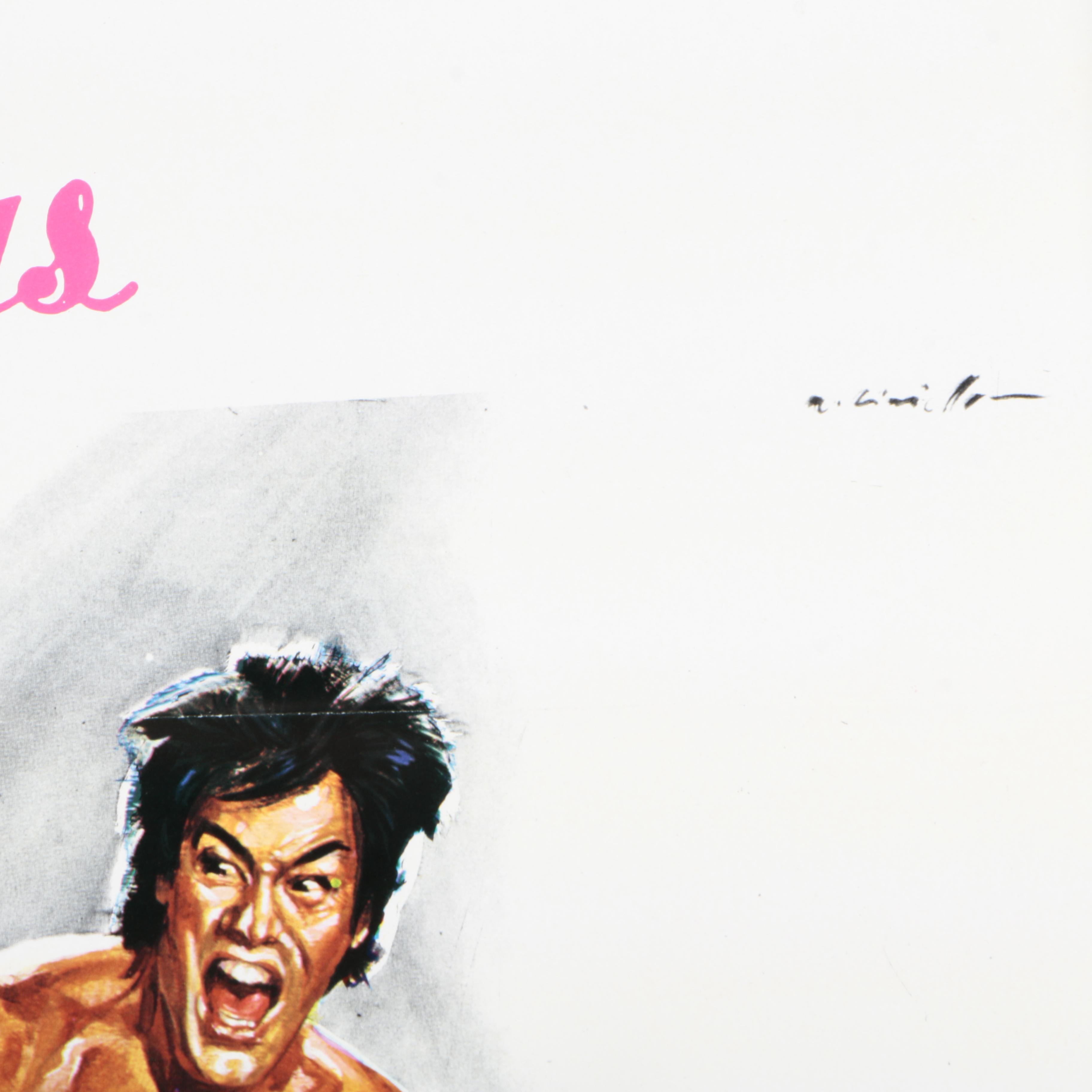 1970s Titanus Italian Movie Poster for Bruce Lee's "Fist of Fury"