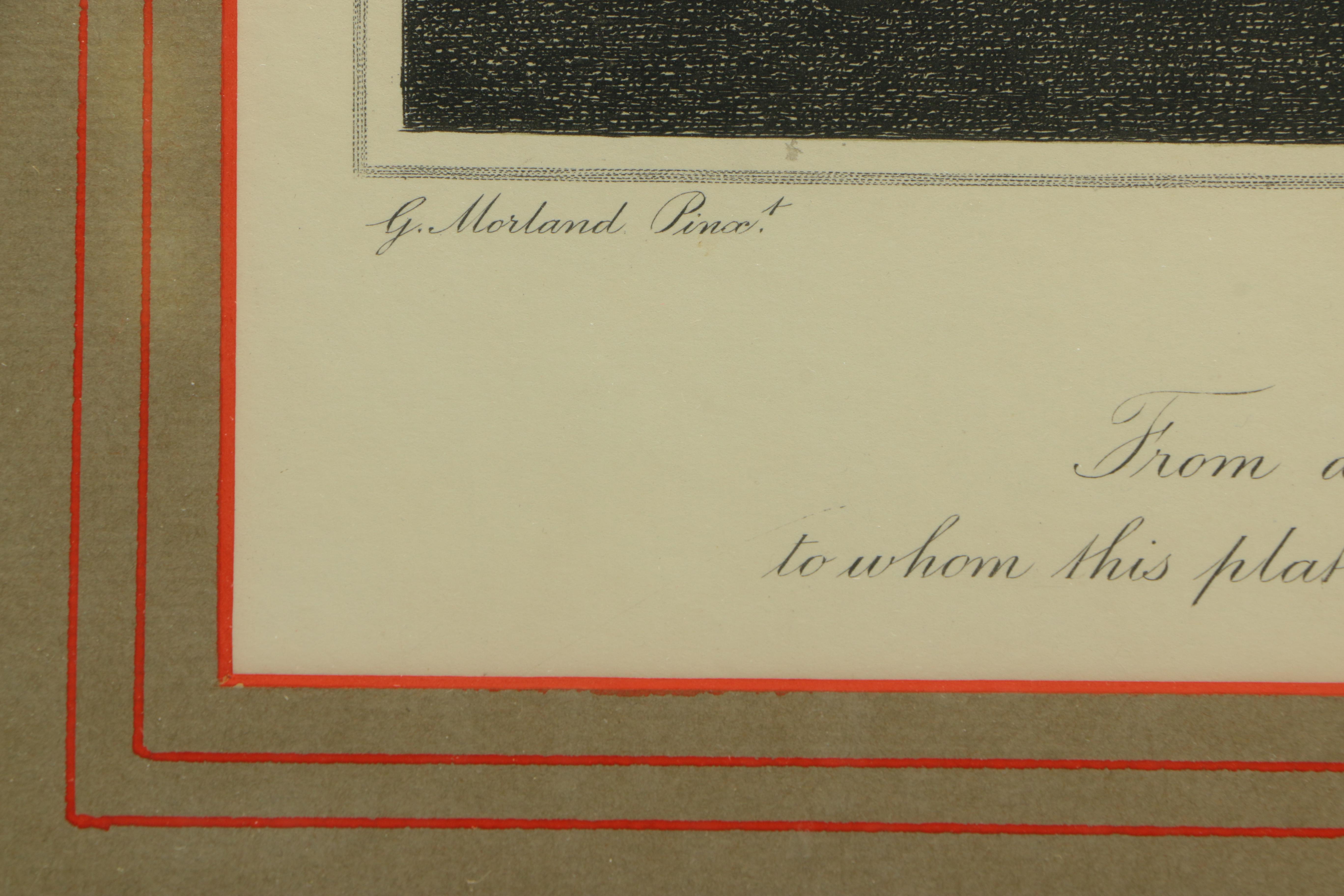 Hand-Colored Engraving after George Moreland "Shepherds Reposing"