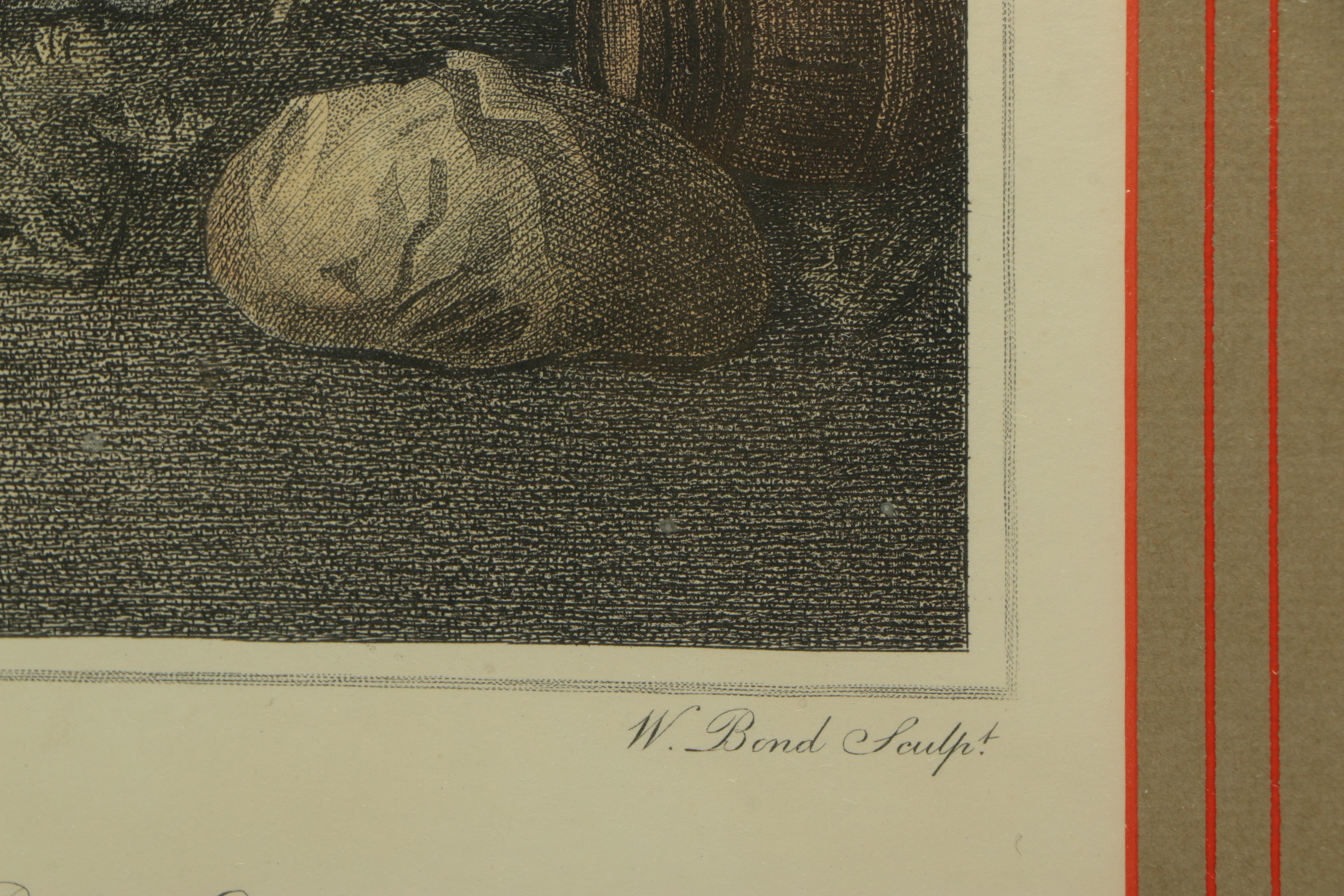 Hand-Colored Engraving after George Moreland "Shepherds Reposing"