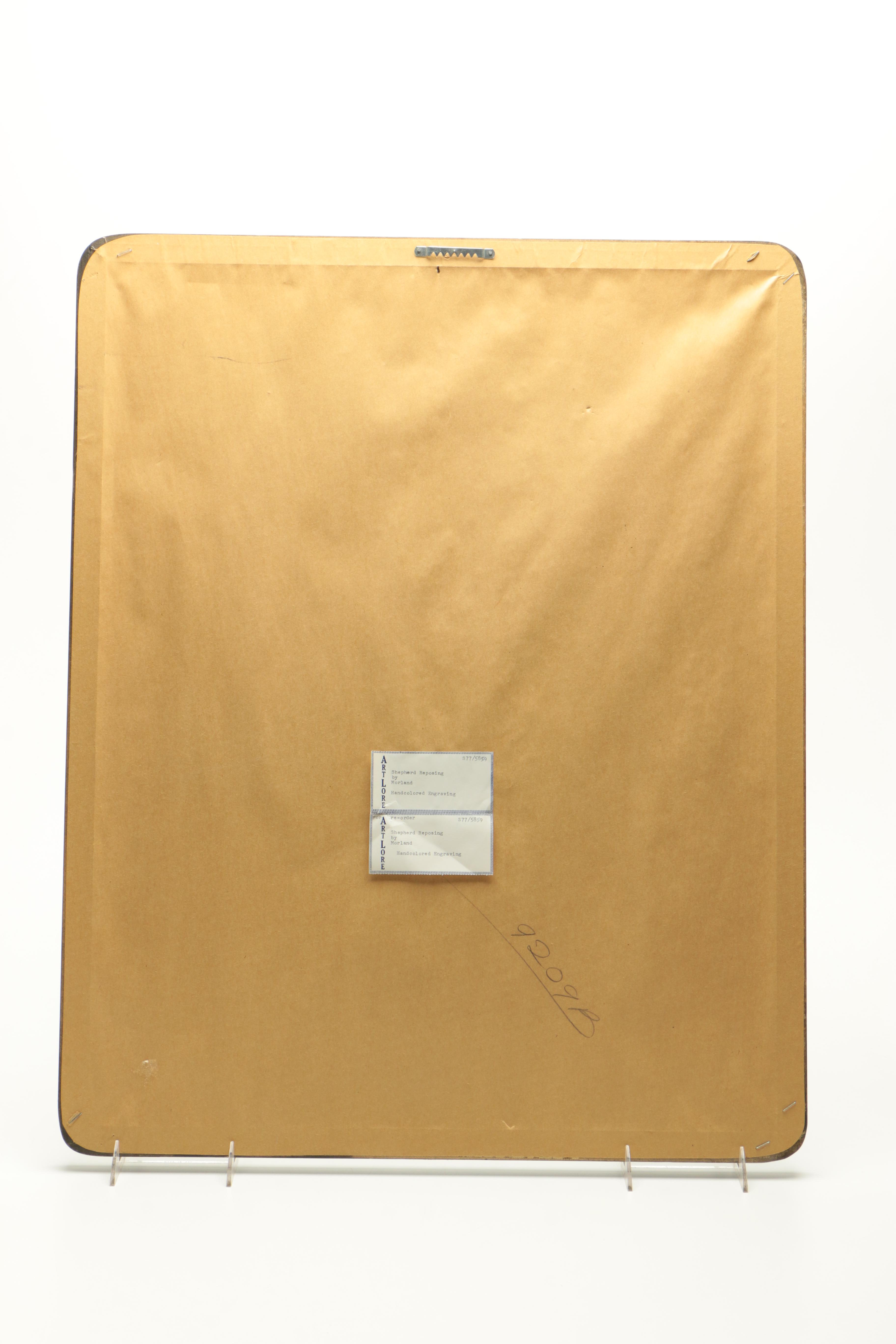 Hand-Colored Engraving after George Moreland "Shepherds Reposing"