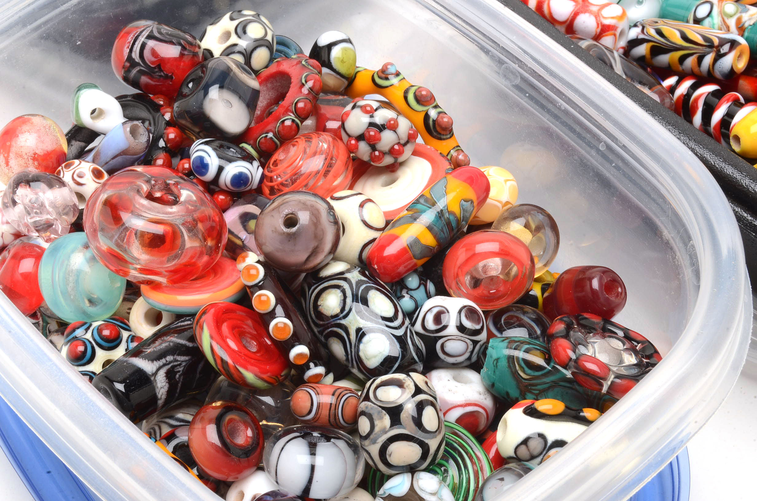 Large Collection of Hand Made Art Glass Beads