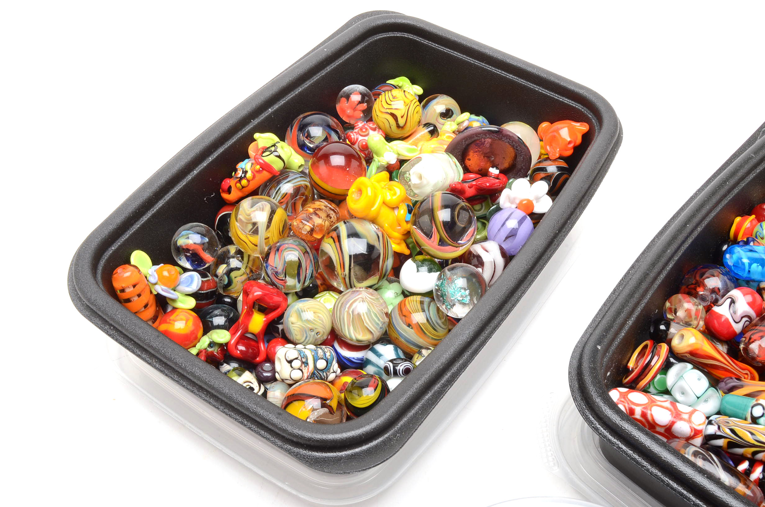 Large Collection of Hand Made Art Glass Beads