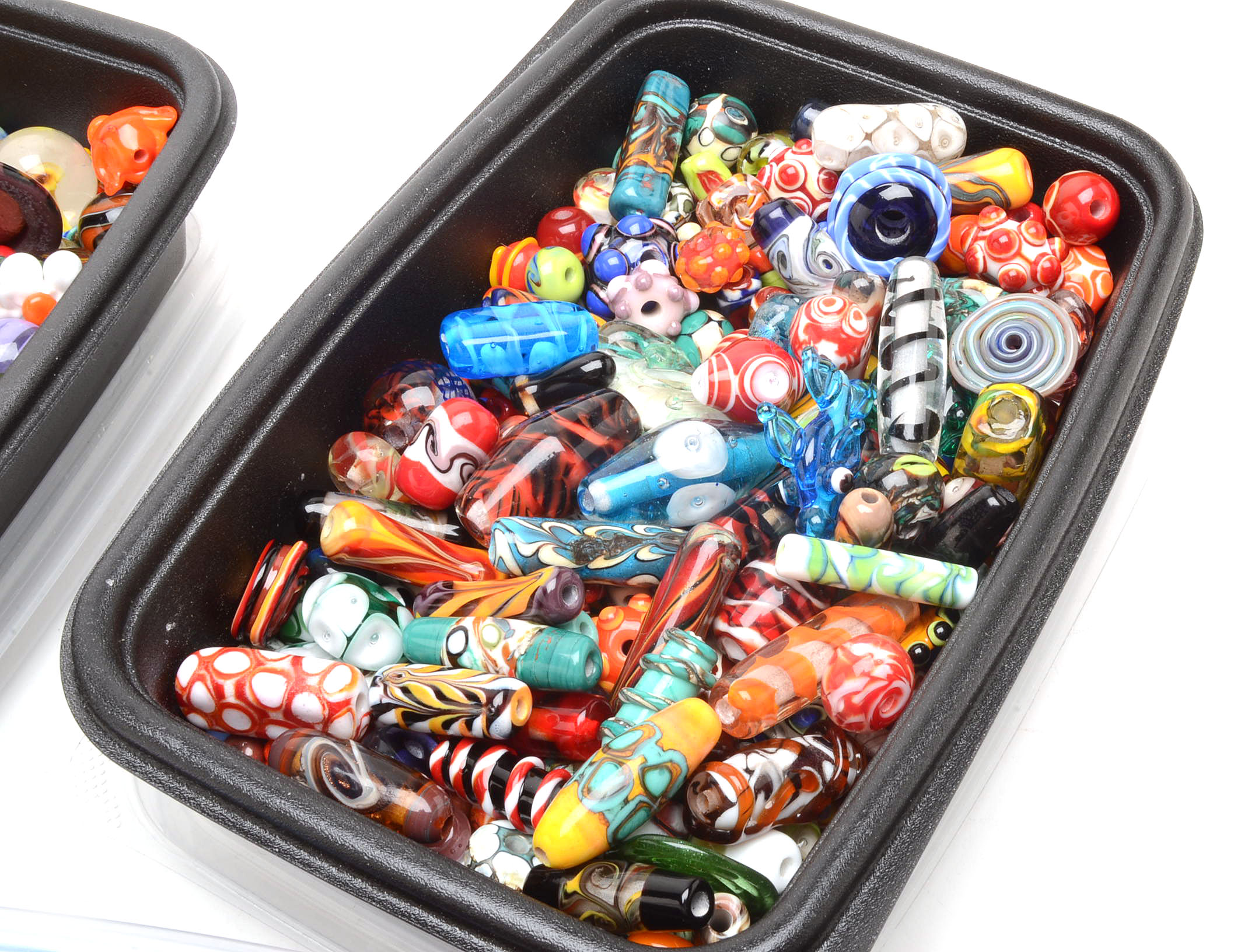 Large Collection of Hand Made Art Glass Beads