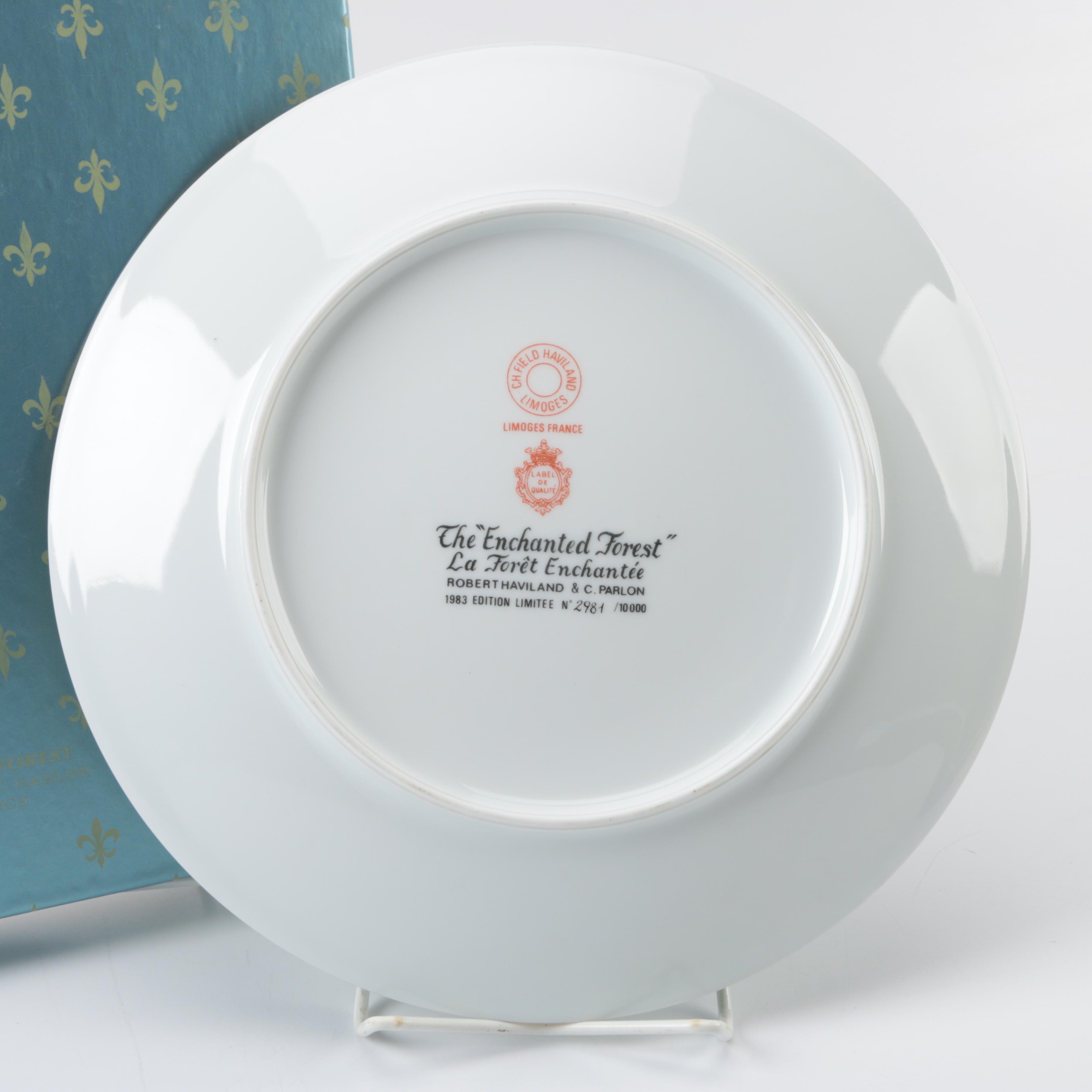 Vintage Limited Edition Charles Field Haviland Limoges Unicorn-Themed Plates