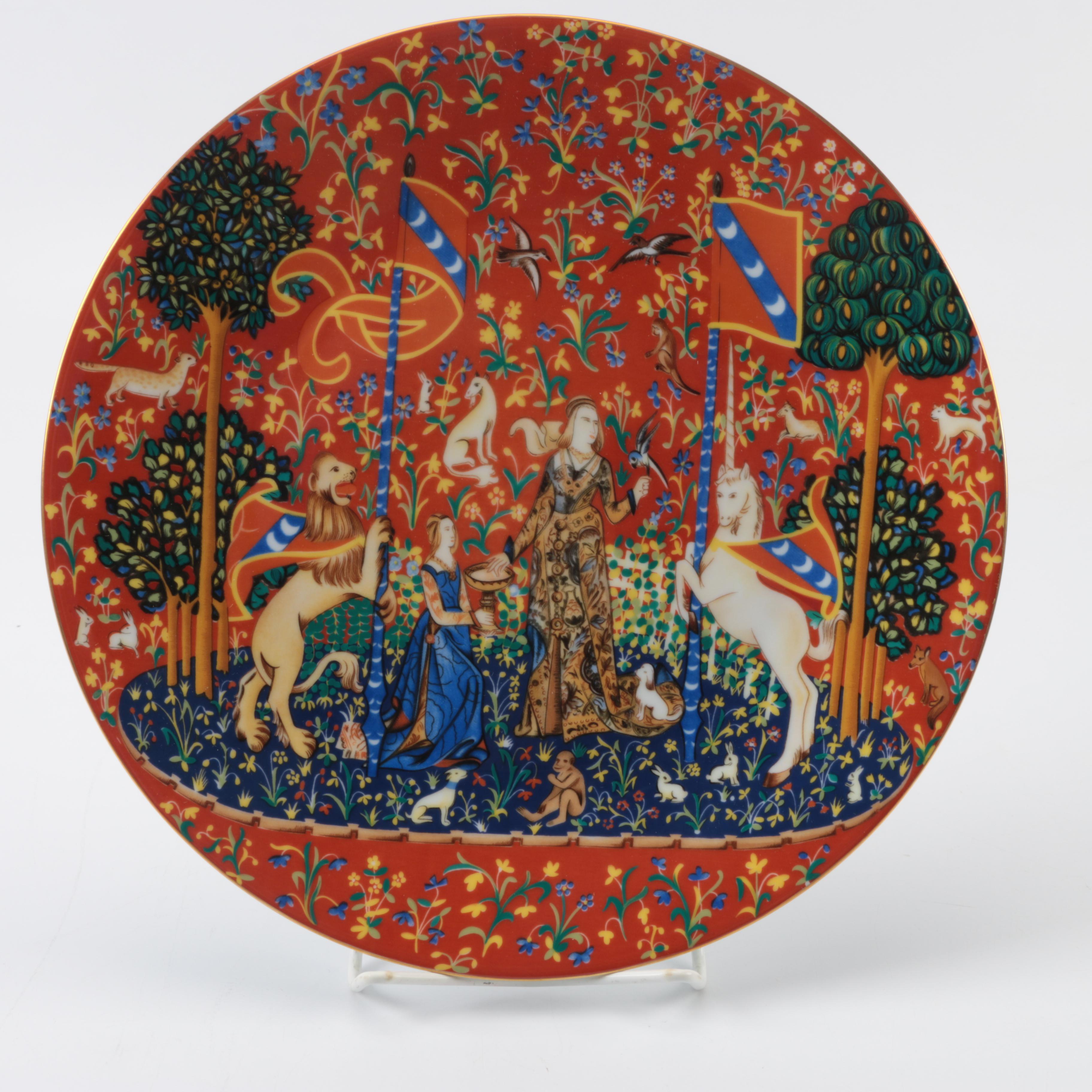 Vintage Limited Edition Charles Field Haviland Limoges Unicorn-Themed Plates