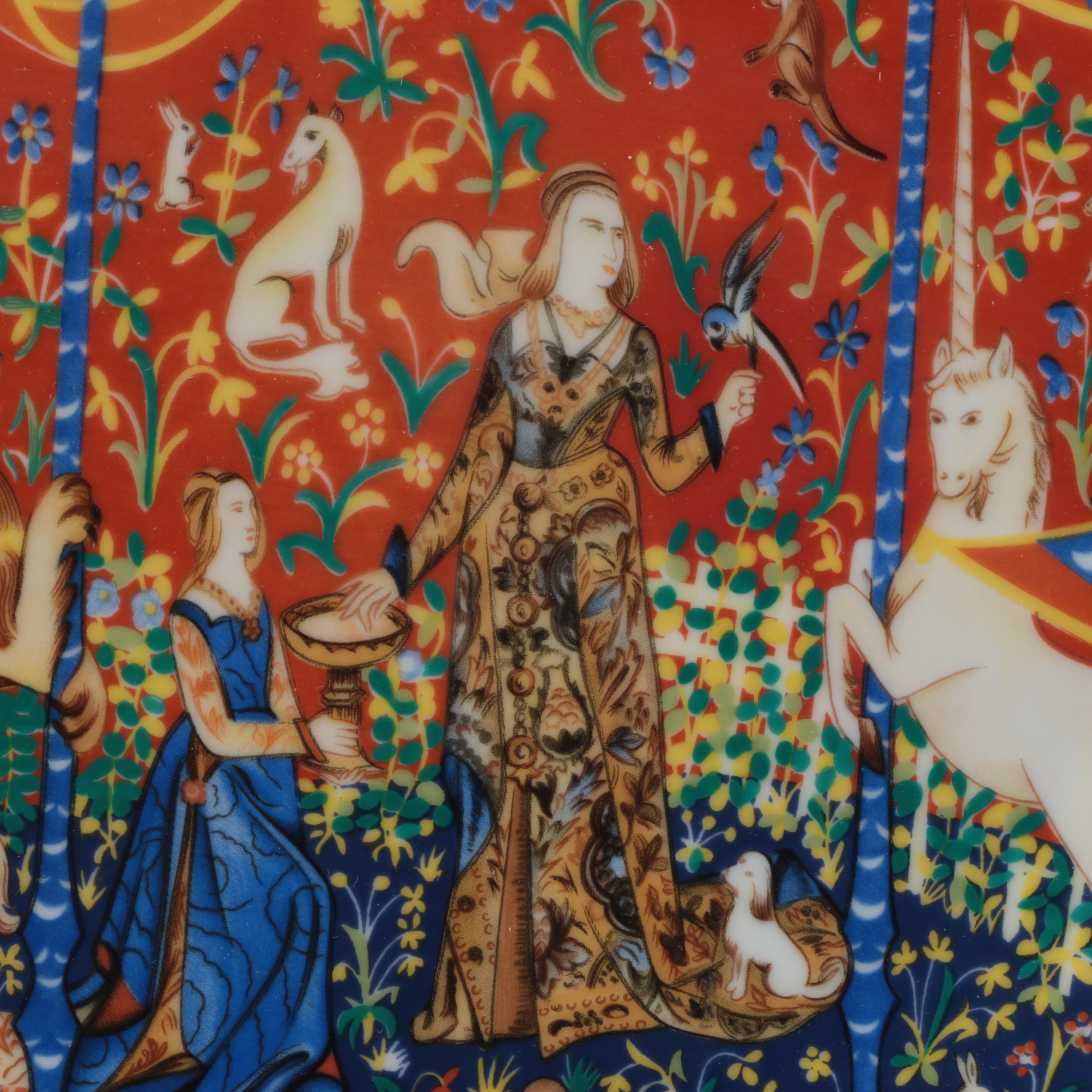 Vintage Limited Edition Charles Field Haviland Limoges Unicorn-Themed Plates