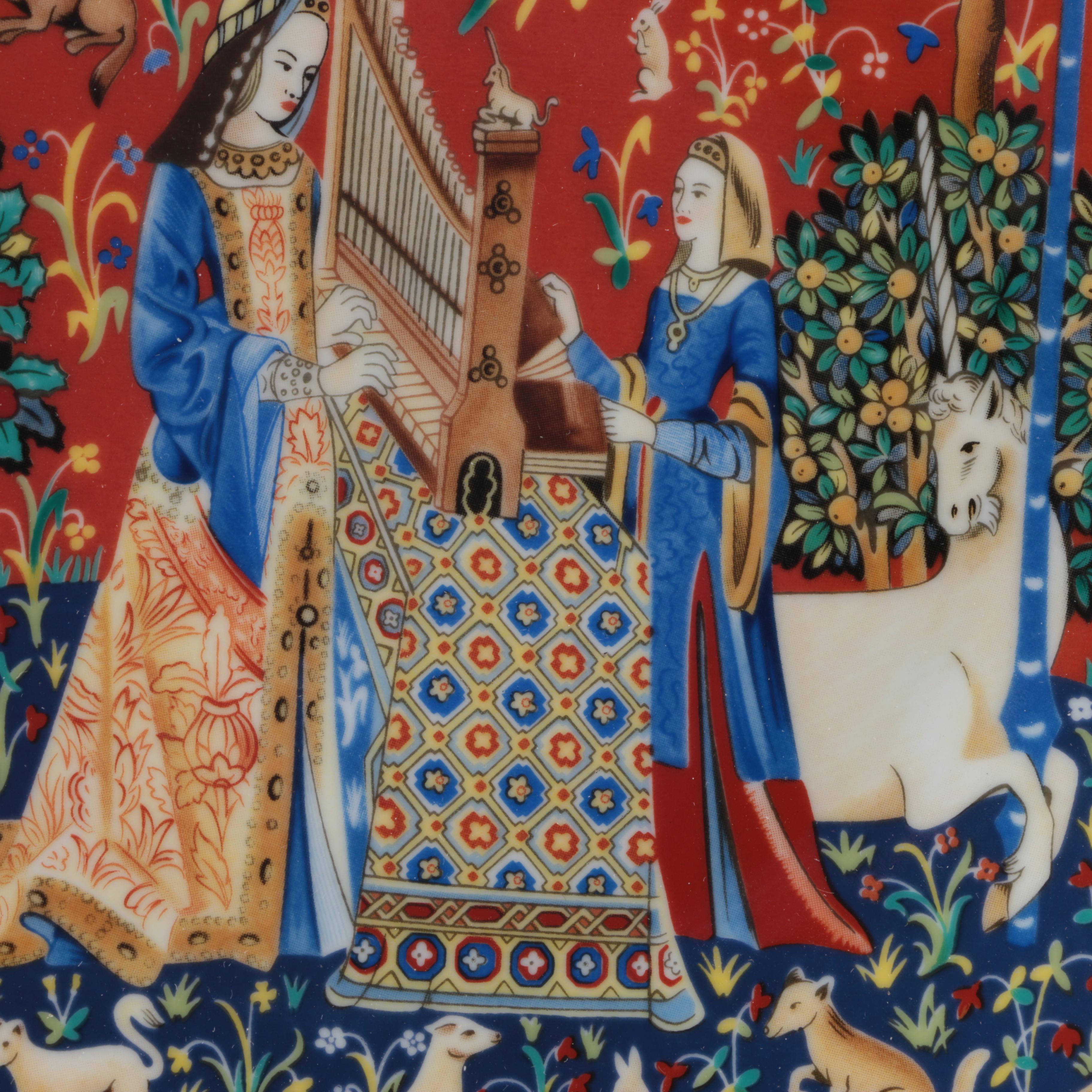 Vintage Limited Edition Charles Field Haviland Limoges Unicorn-Themed Plates