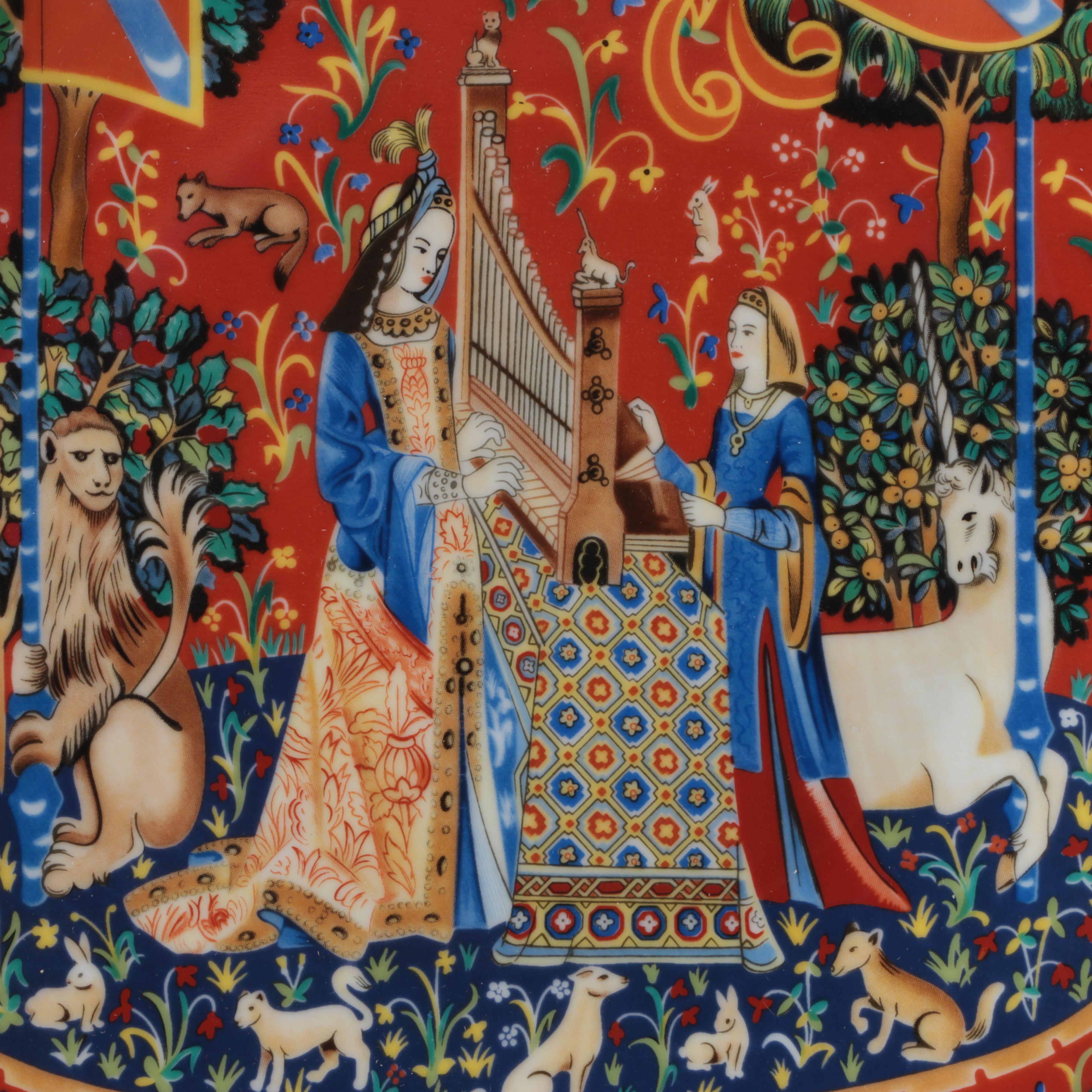 Vintage Limited Edition Charles Field Haviland Limoges Unicorn-Themed Plates