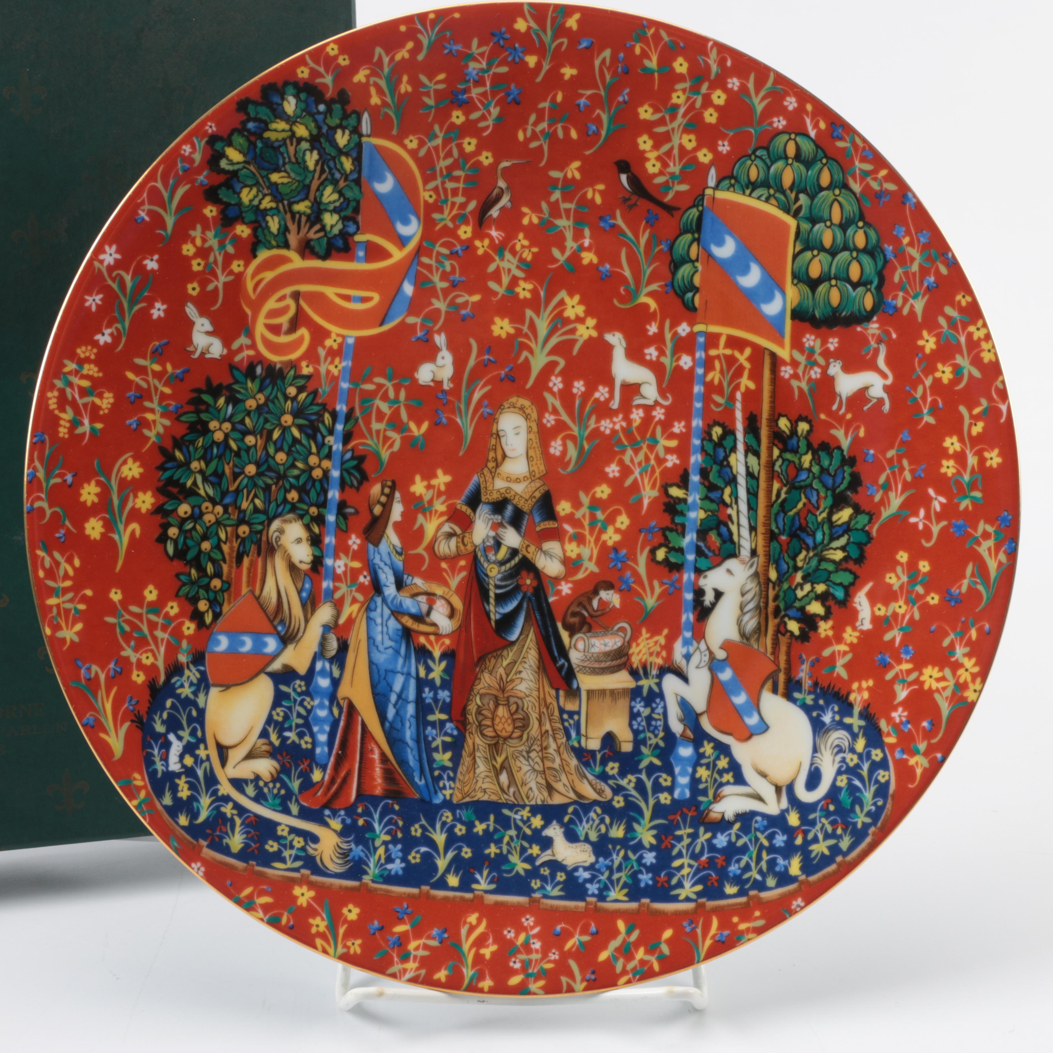 Vintage Limited Edition Charles Field Haviland Limoges Unicorn-Themed Plates