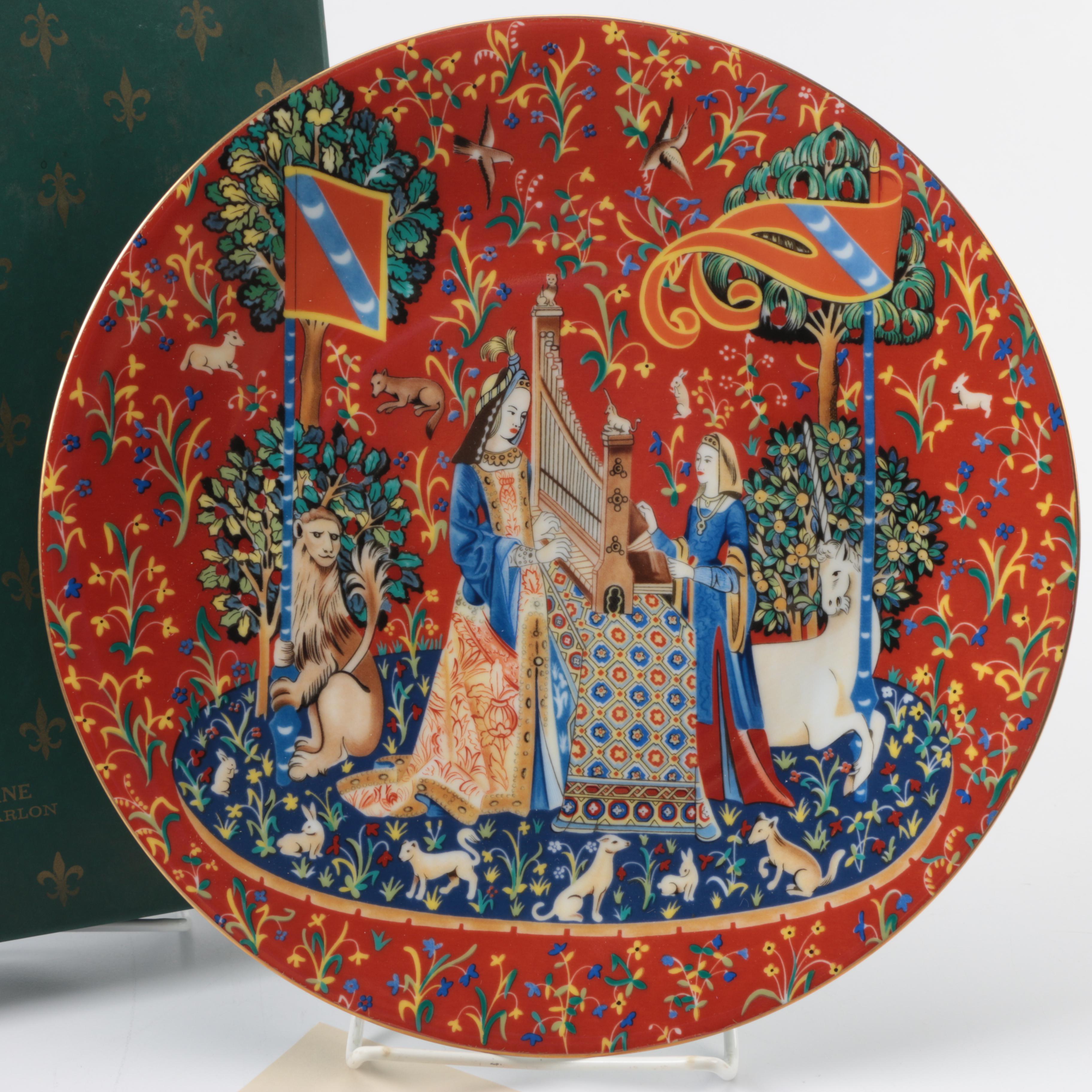 Vintage Limited Edition Charles Field Haviland Limoges Unicorn-Themed Plates