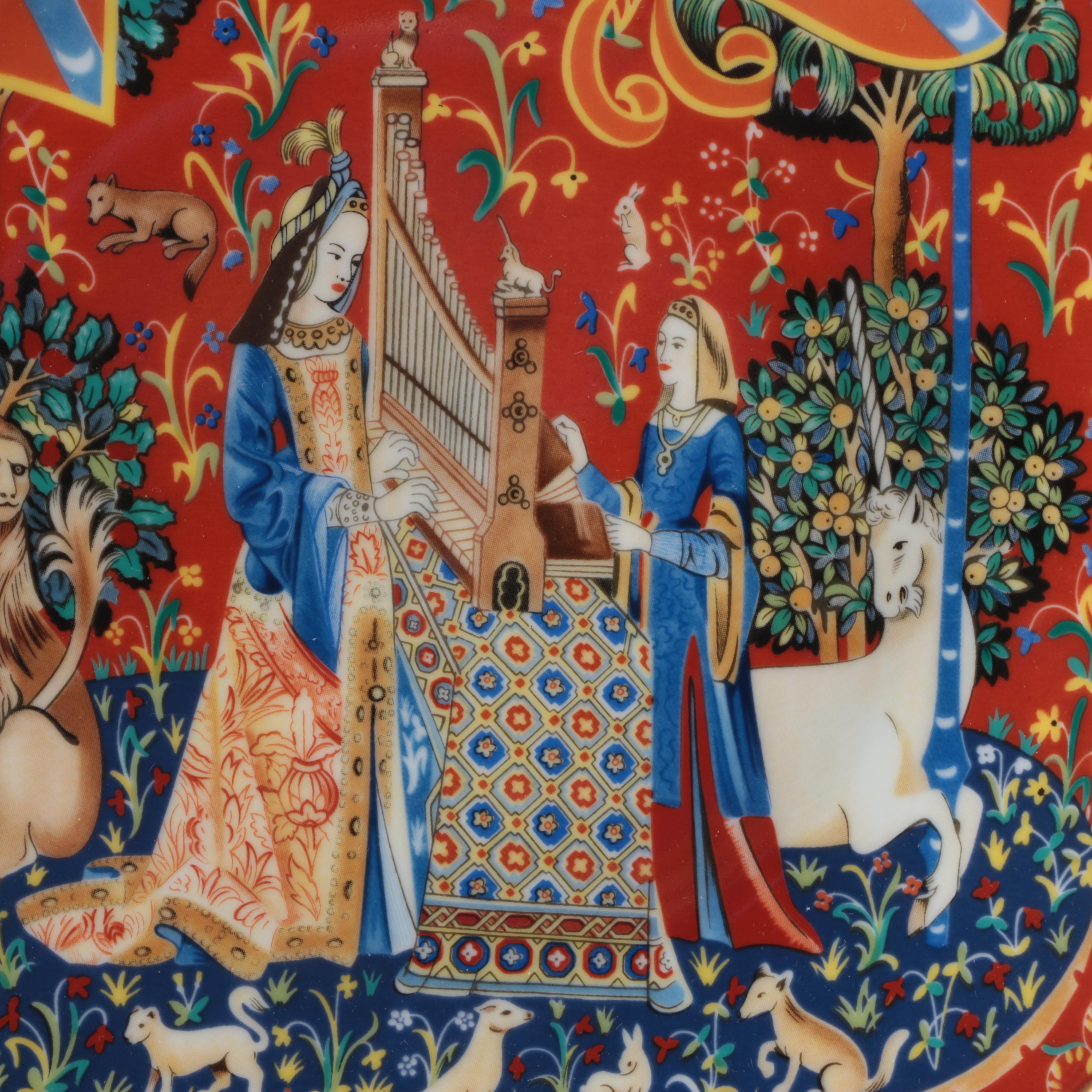 Vintage Limited Edition Charles Field Haviland Limoges Unicorn-Themed Plates