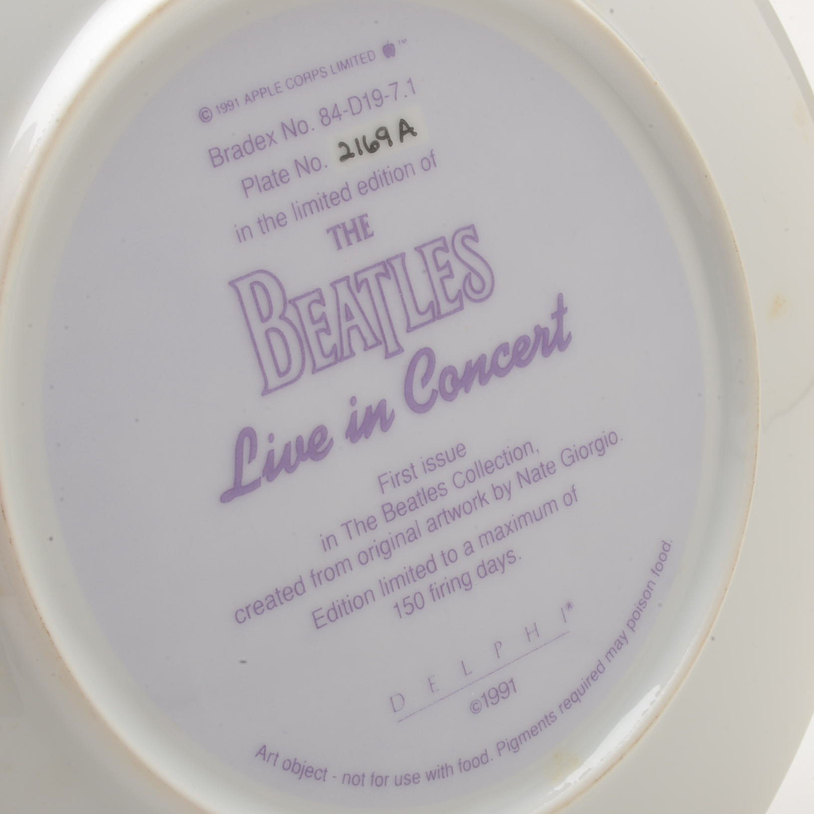 Beatles Commemorative Plate