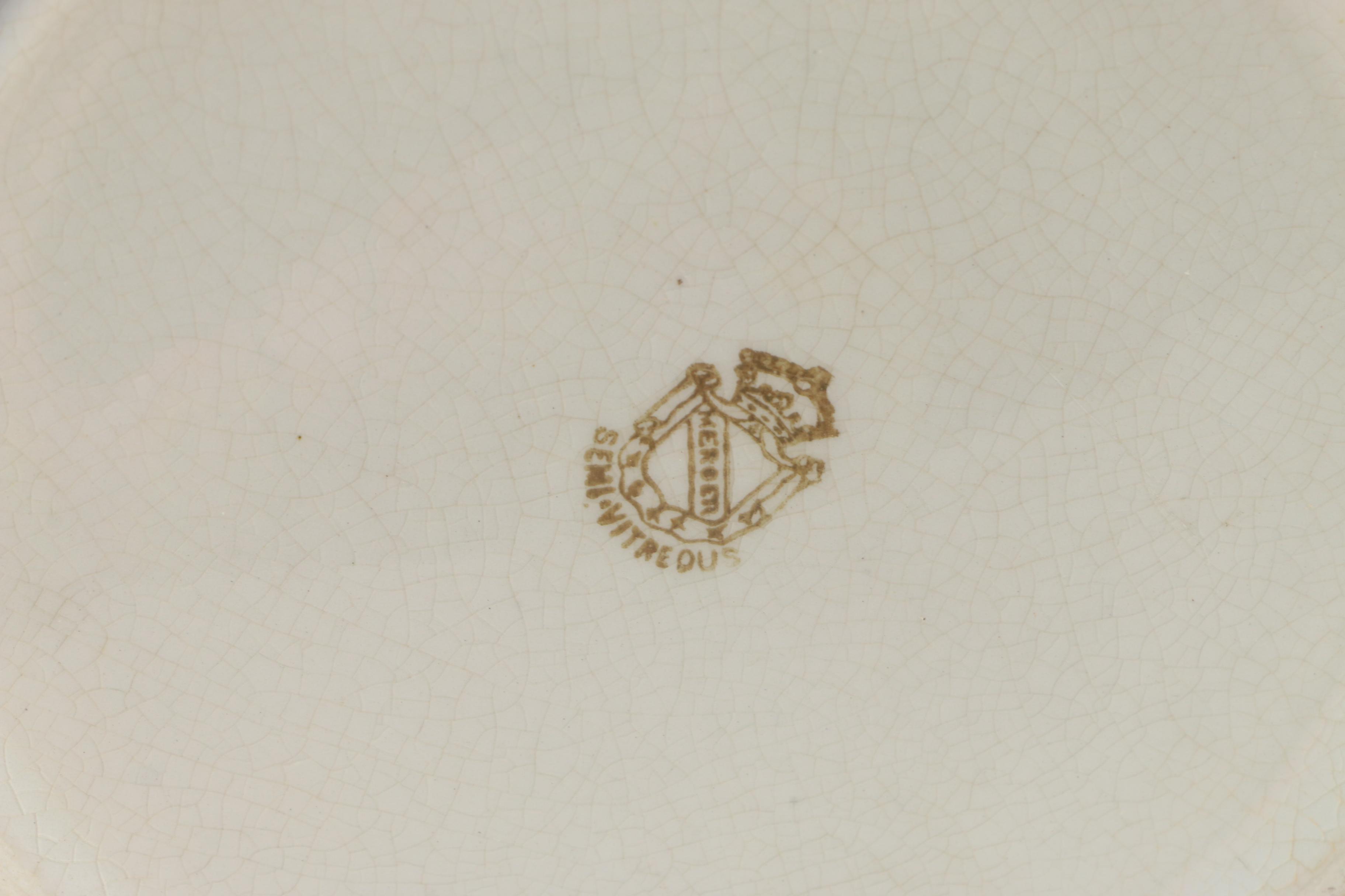 Antique Mercer Semi-Vitreous Chamber Pot