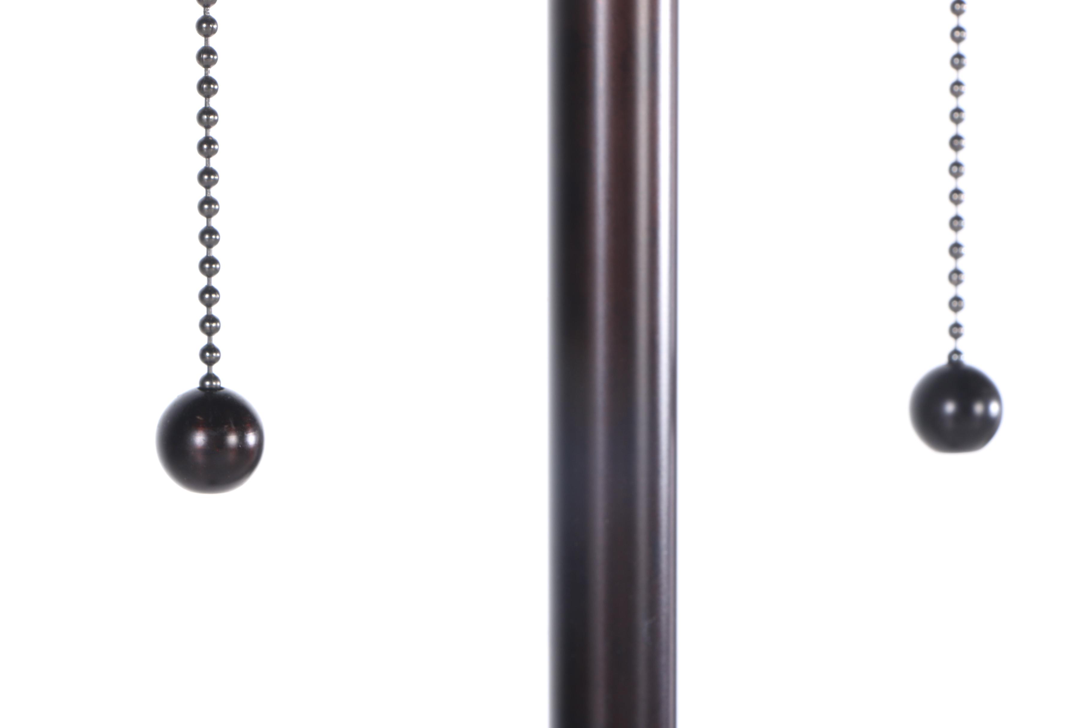 Black Dual Light Socket Floor Lamp