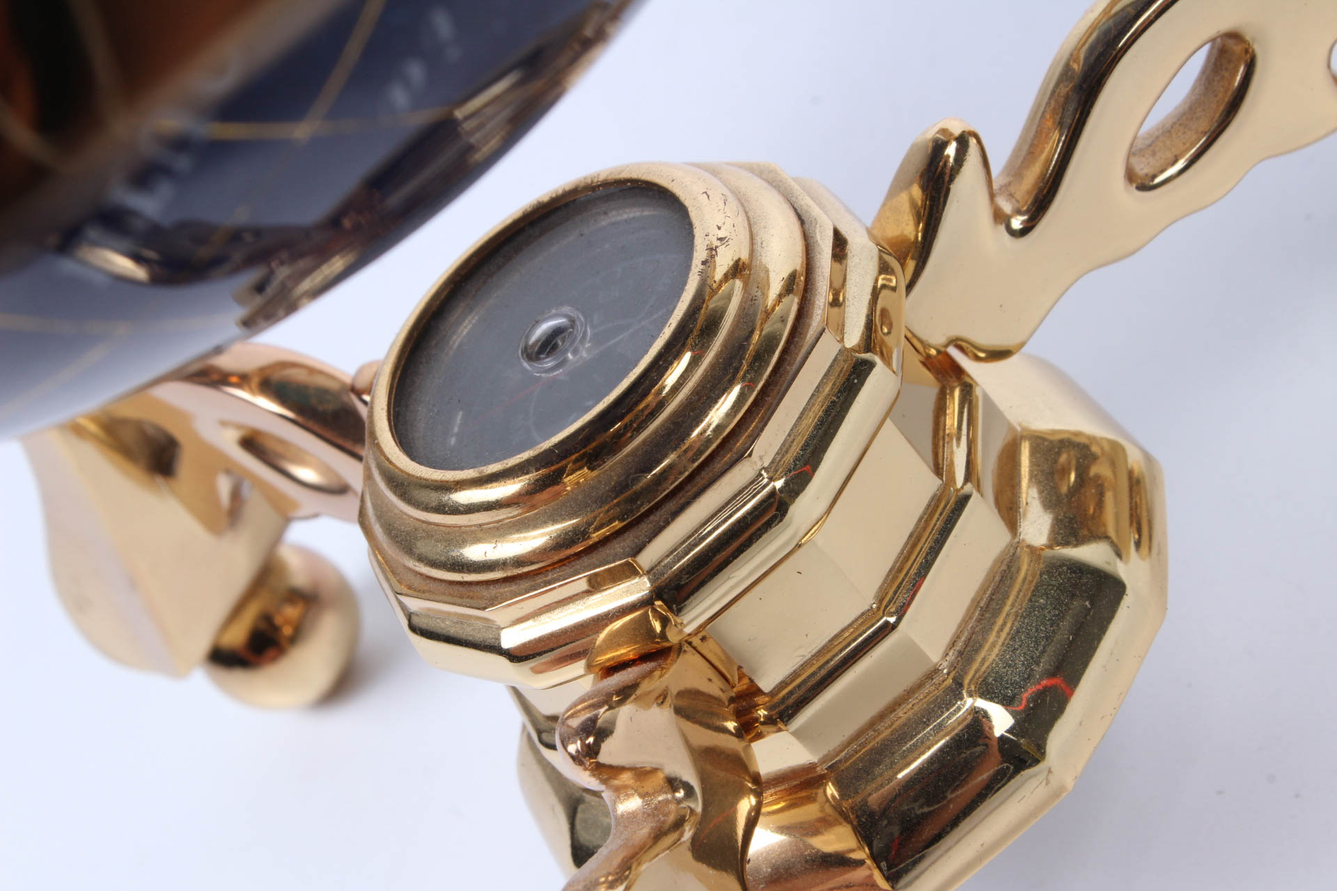 Lapis Lazuli Tabletop Globe with Semi-Precious Inlay