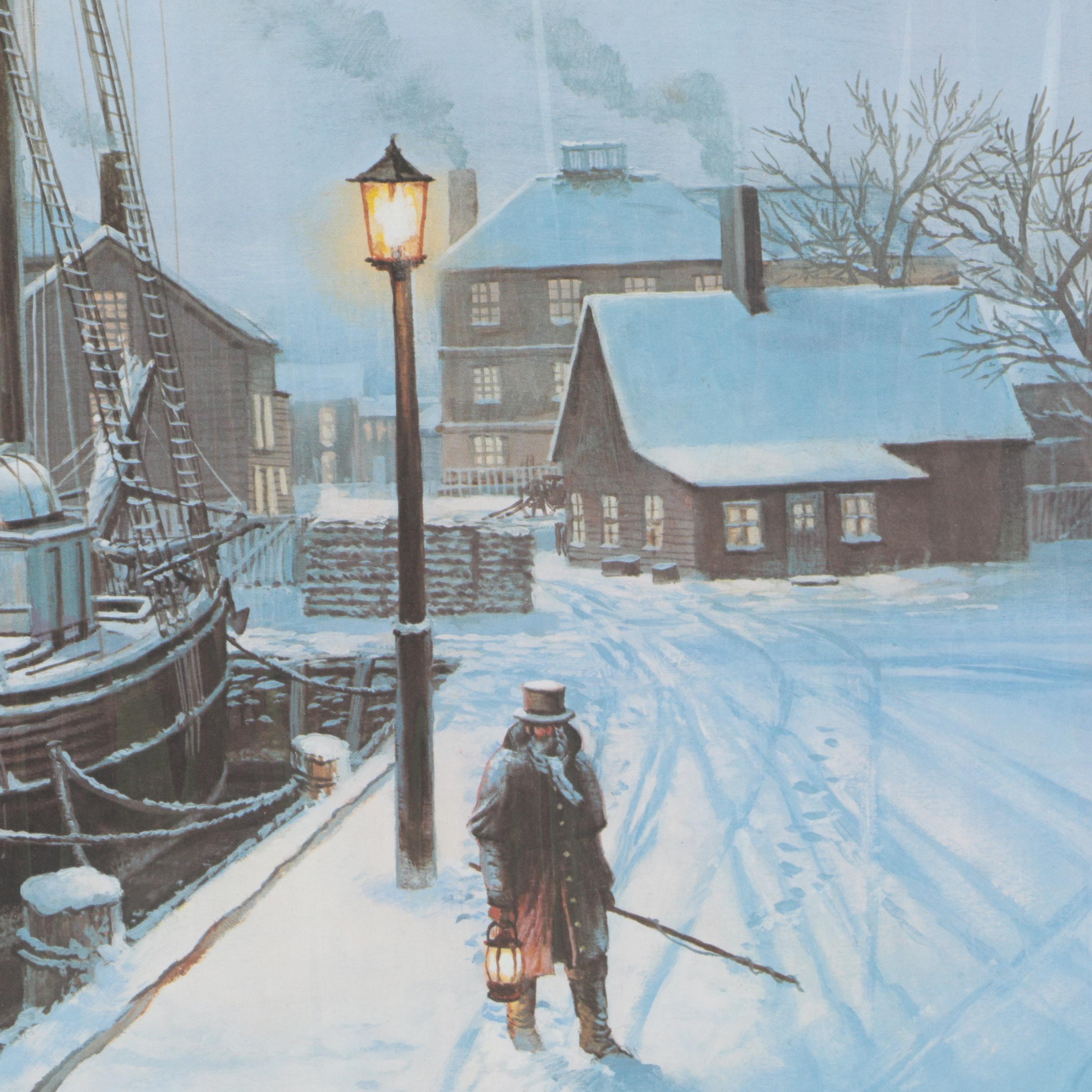 Tom Freeman Limited Edition Offset Lithograph "Lamplighter"