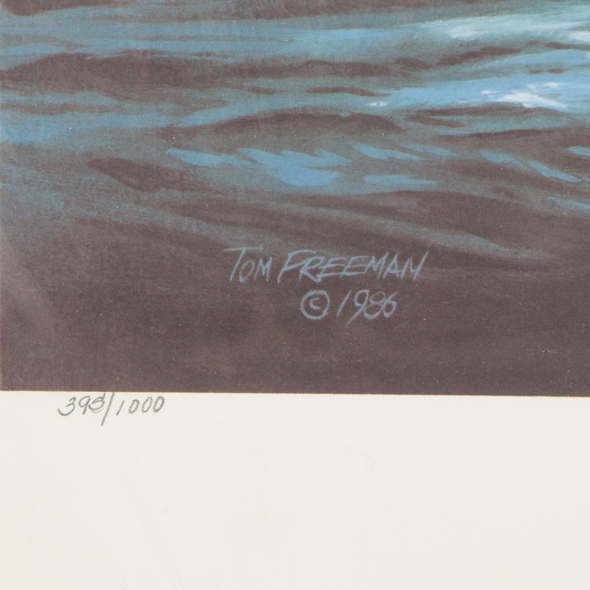 Tom Freeman Limited Edition Offset Lithograph "Lamplighter"