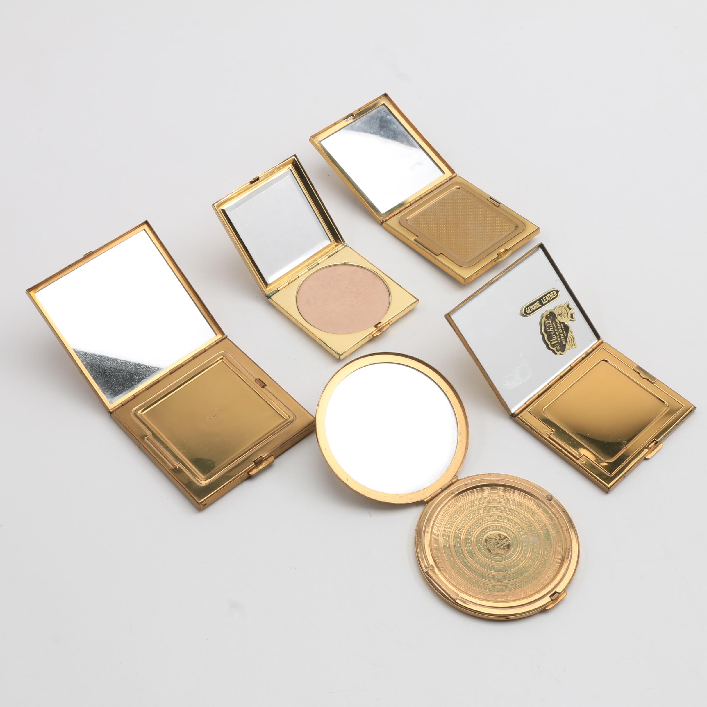 Five Vintage Compacts, Two Eastern Star