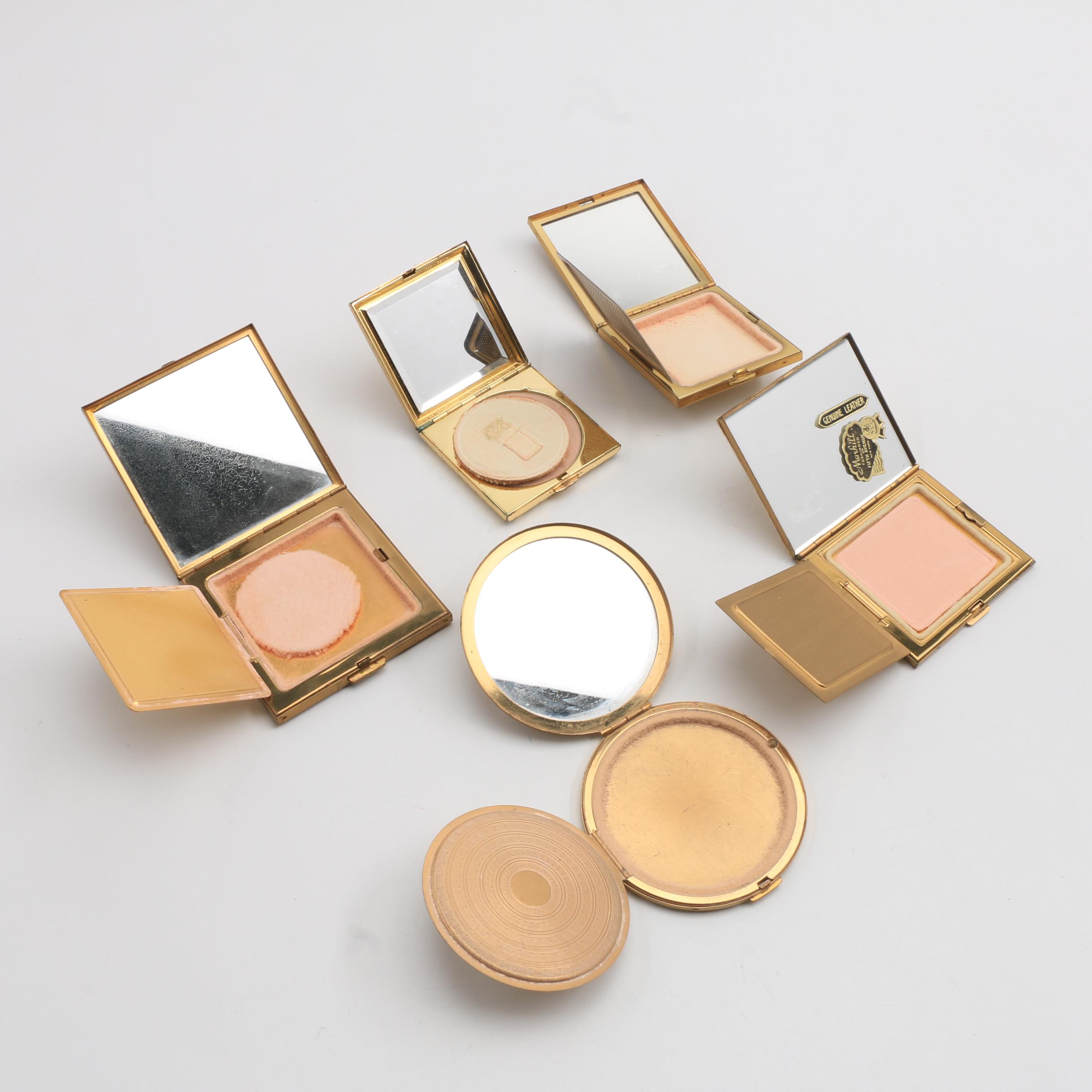 Five Vintage Compacts, Two Eastern Star